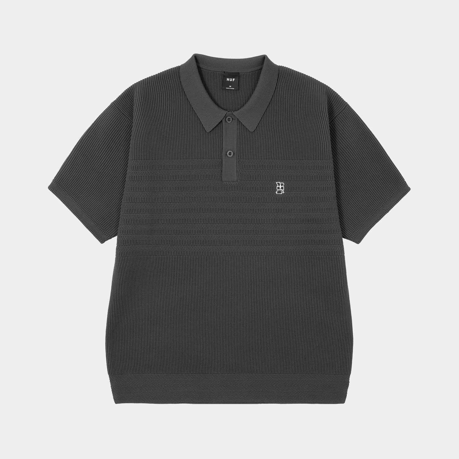 HUF (ハフ) Worldwide JP /TOPS & SHIRTS（トップス&シャツ）/ MEGABLAST KNIT POLO TOP商品 / CHARCOAL