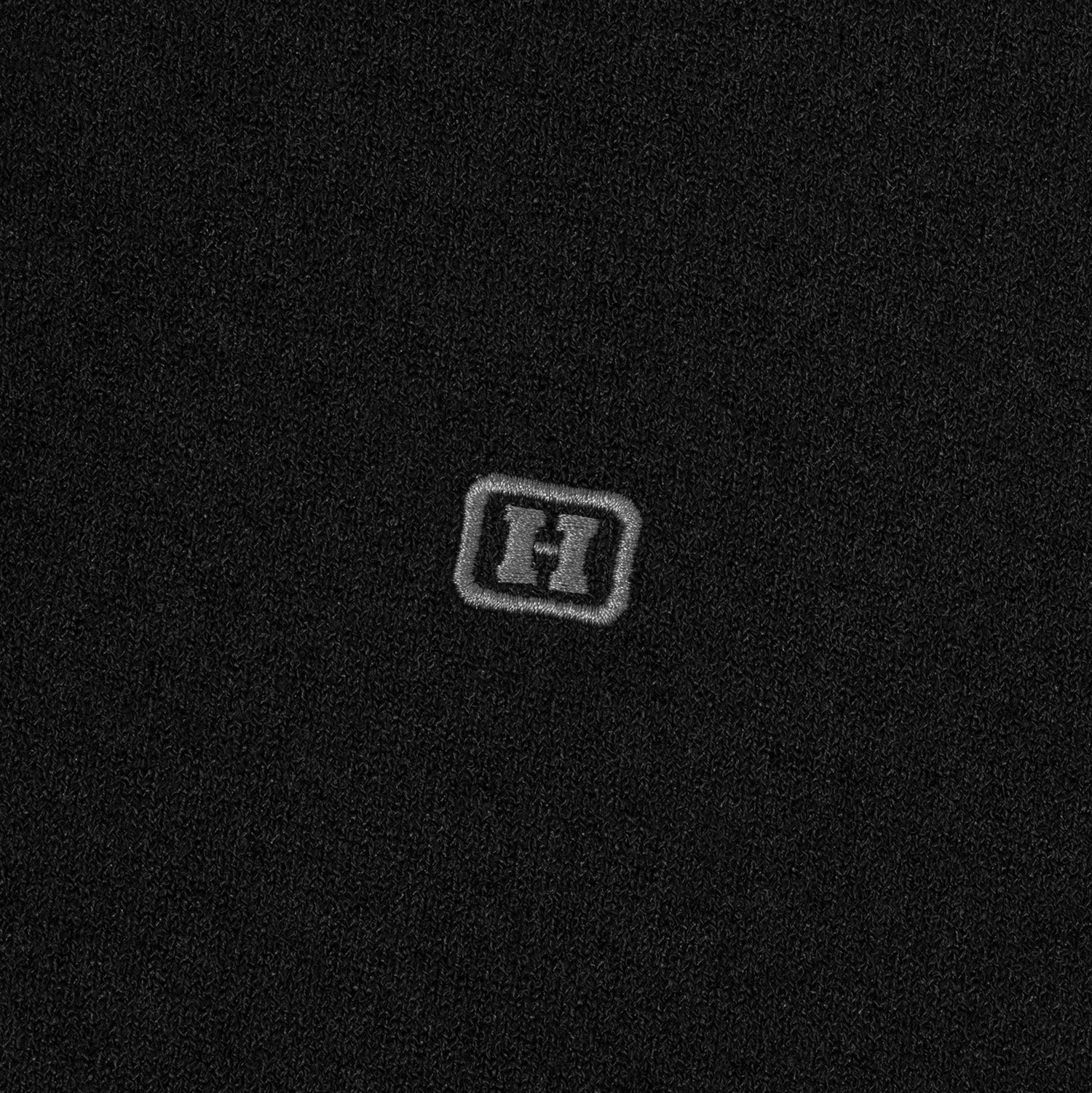 HUF (ハフ) Worldwide JP /TOPS & SHIRTS（トップス&シャツ）/ SERIF H KNIT POLO TOP商品 / BLACK