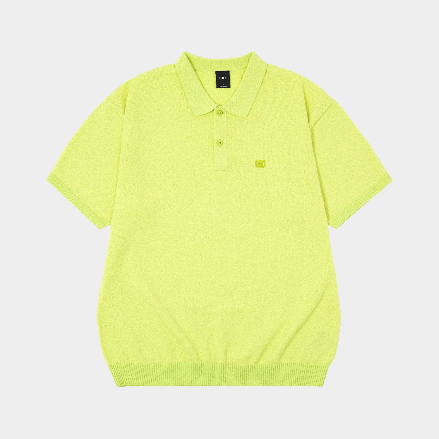 HUF (ハフ) Worldwide JP / TOPS & SHIRTS（トップス&シャツ） / SERIF H KNIT POLO TOP商品 / LIME