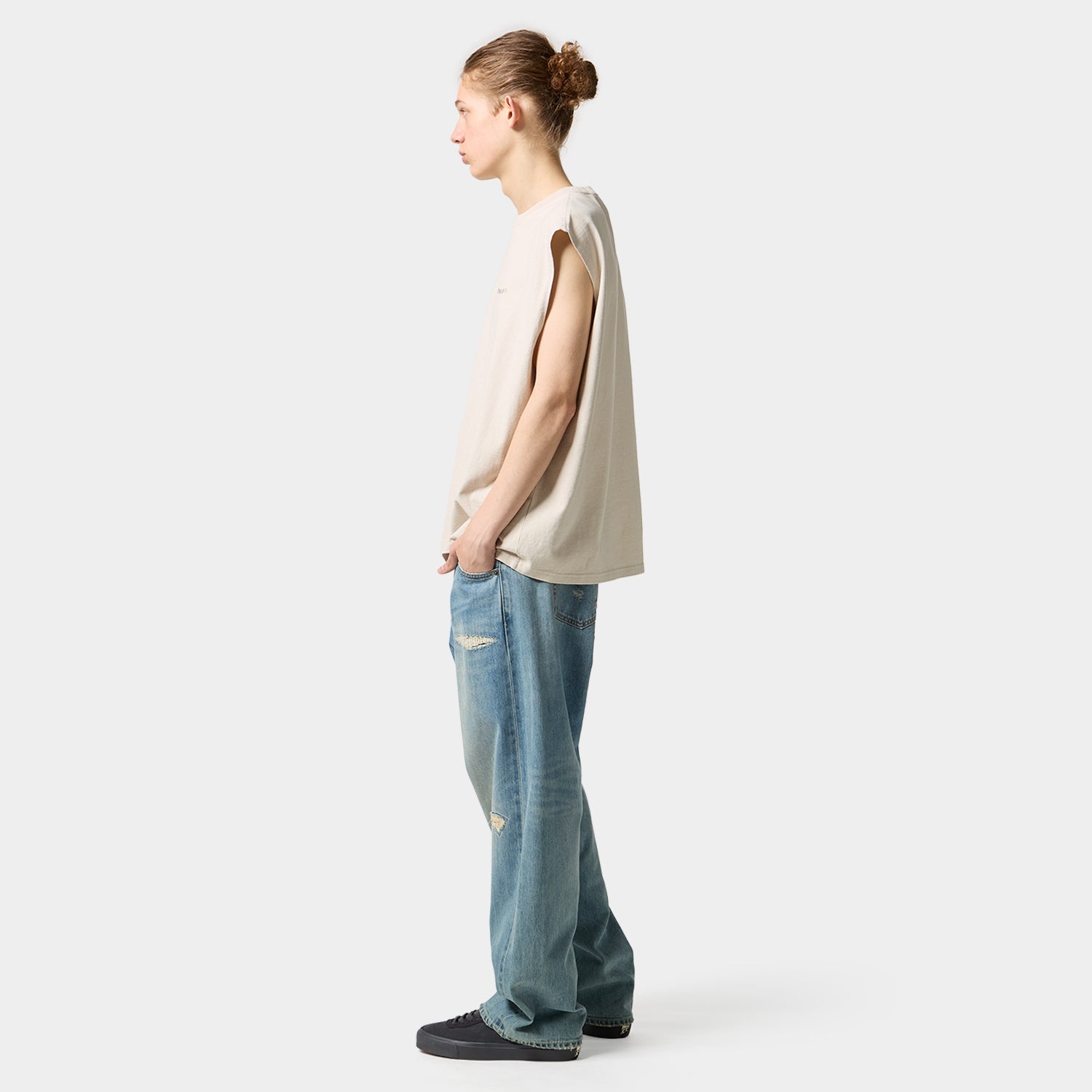 HUF (ハフ) Worldwide JP /TOPS & SHIRTS（トップス&シャツ）/ huf eightynine SLEEVELESS TOP商品 / CREAM