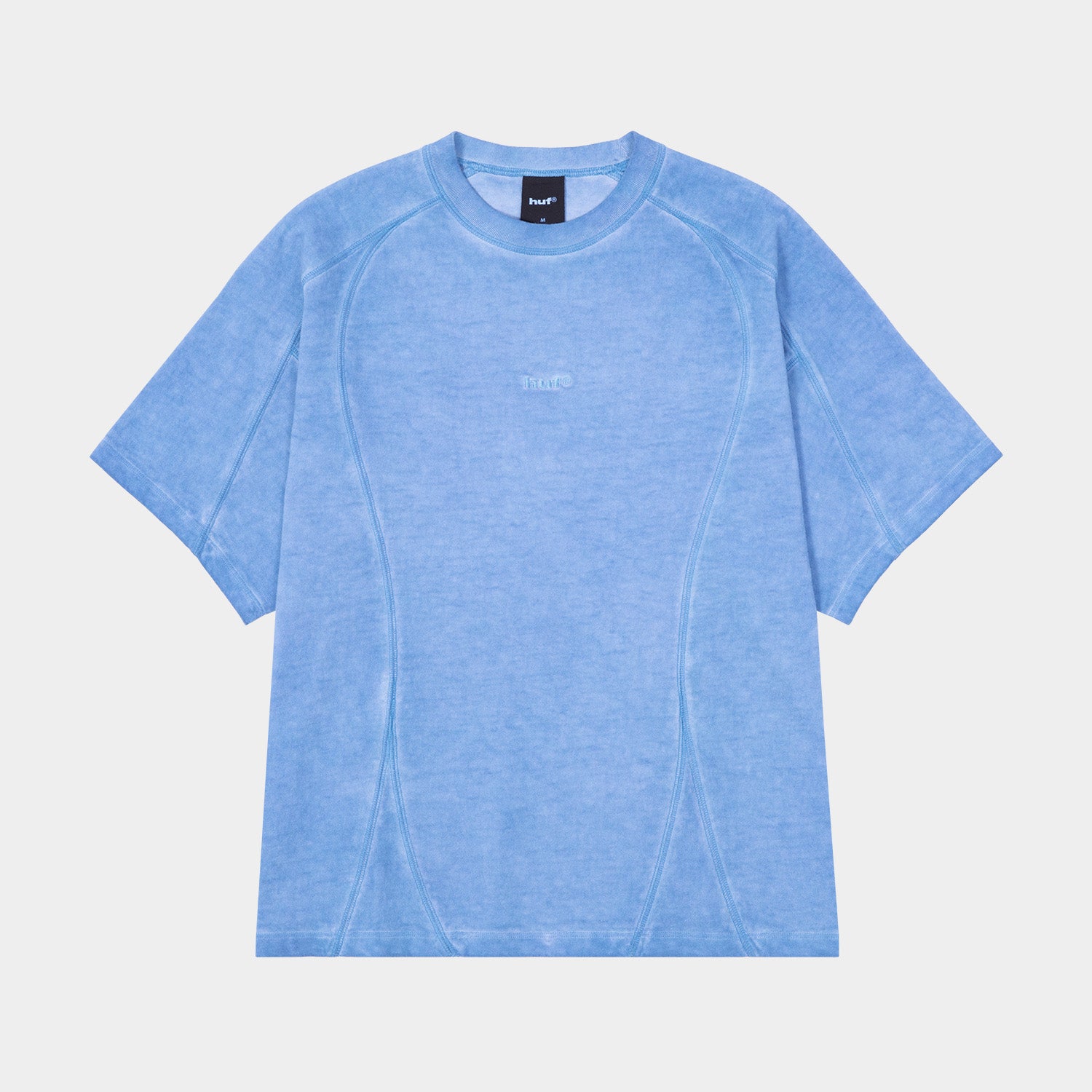 HUF ブラウン/ライトブルー トレーナー M WASHED PANELED CREW｜TOPS & SHIRTS（トップス&シャツ）｜【公式通販