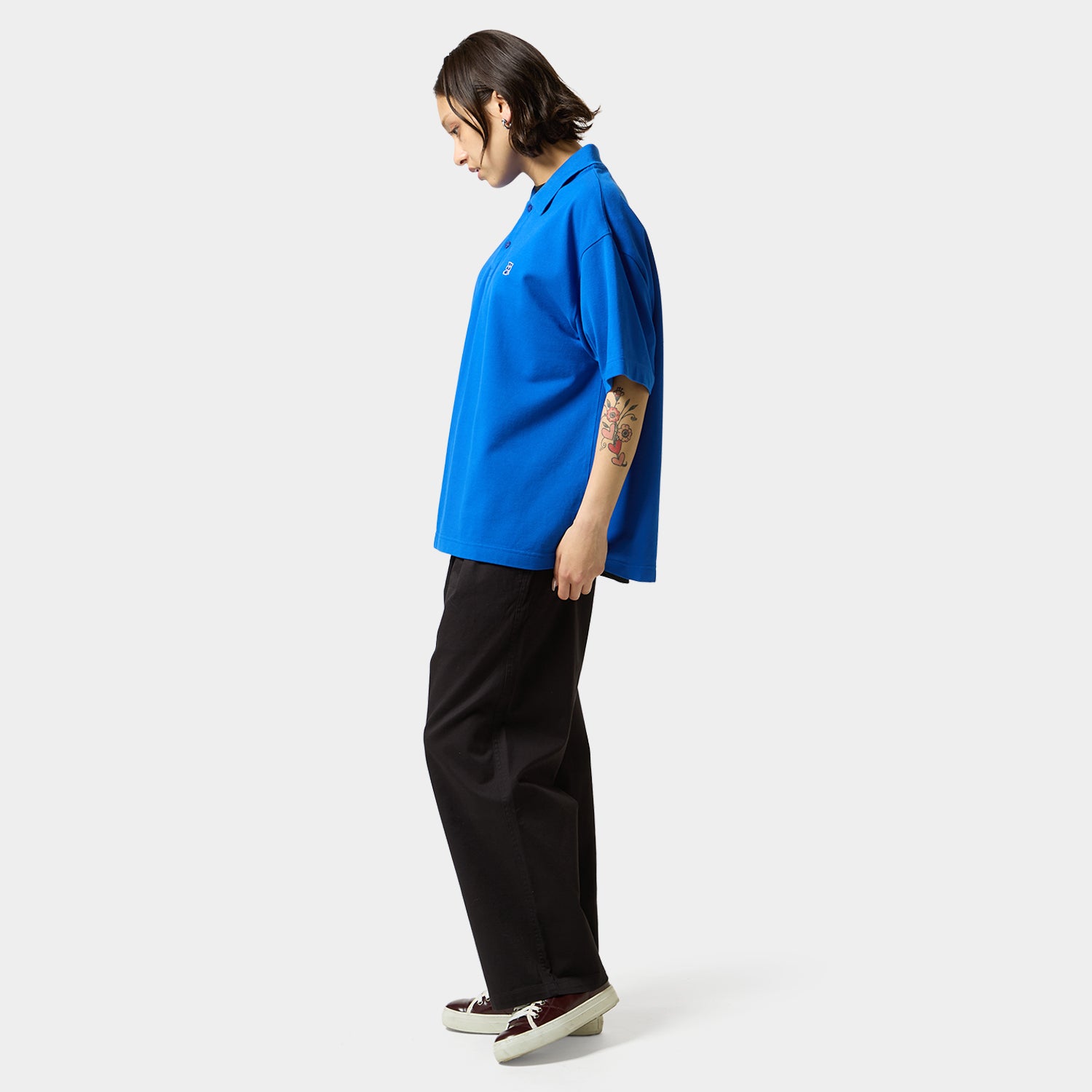HUF (ハフ) Worldwide JP /TOPS & SHIRTS（トップス&シャツ）/ MEGABLAST POLO TOP商品 / BLACK
