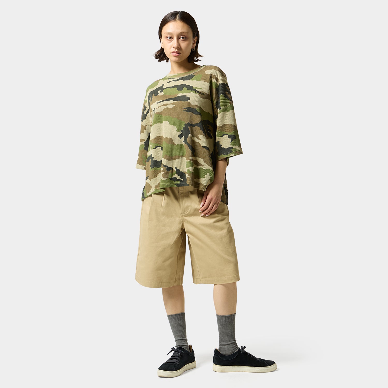 HUF (ハフ) Worldwide JP /TOPS & SHIRTS（トップス&シャツ）/ ALL CAPS THERMAL CREW商品 / NAVY