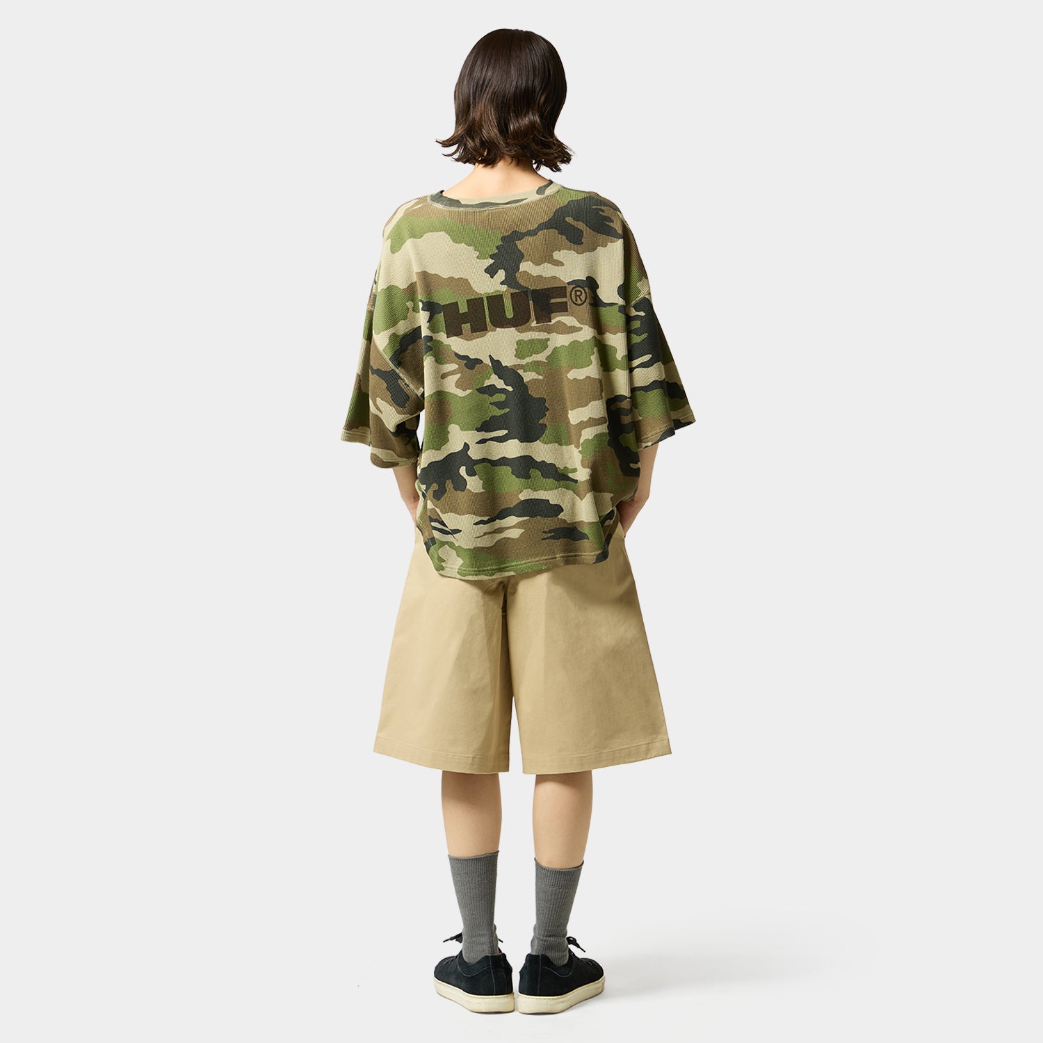 HUF (ハフ) Worldwide JP /TOPS & SHIRTS（トップス&シャツ）/ ALL CAPS THERMAL CREW商品 / NAVY