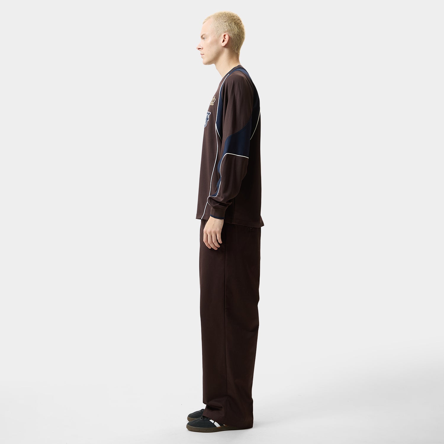 HUF (ハフ) Worldwide JP /TOPS & SHIRTS（トップス&シャツ）/ HARD LUXE JERSEY LS CREW商品 / COFFEE