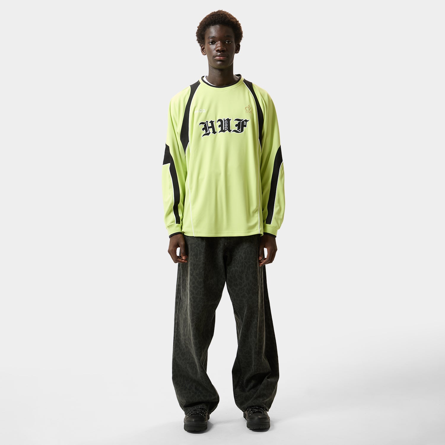 HUF (ハフ) Worldwide JP /TOPS & SHIRTS（トップス&シャツ）/ HARD LUXE JERSEY LS CREW商品 / COFFEE