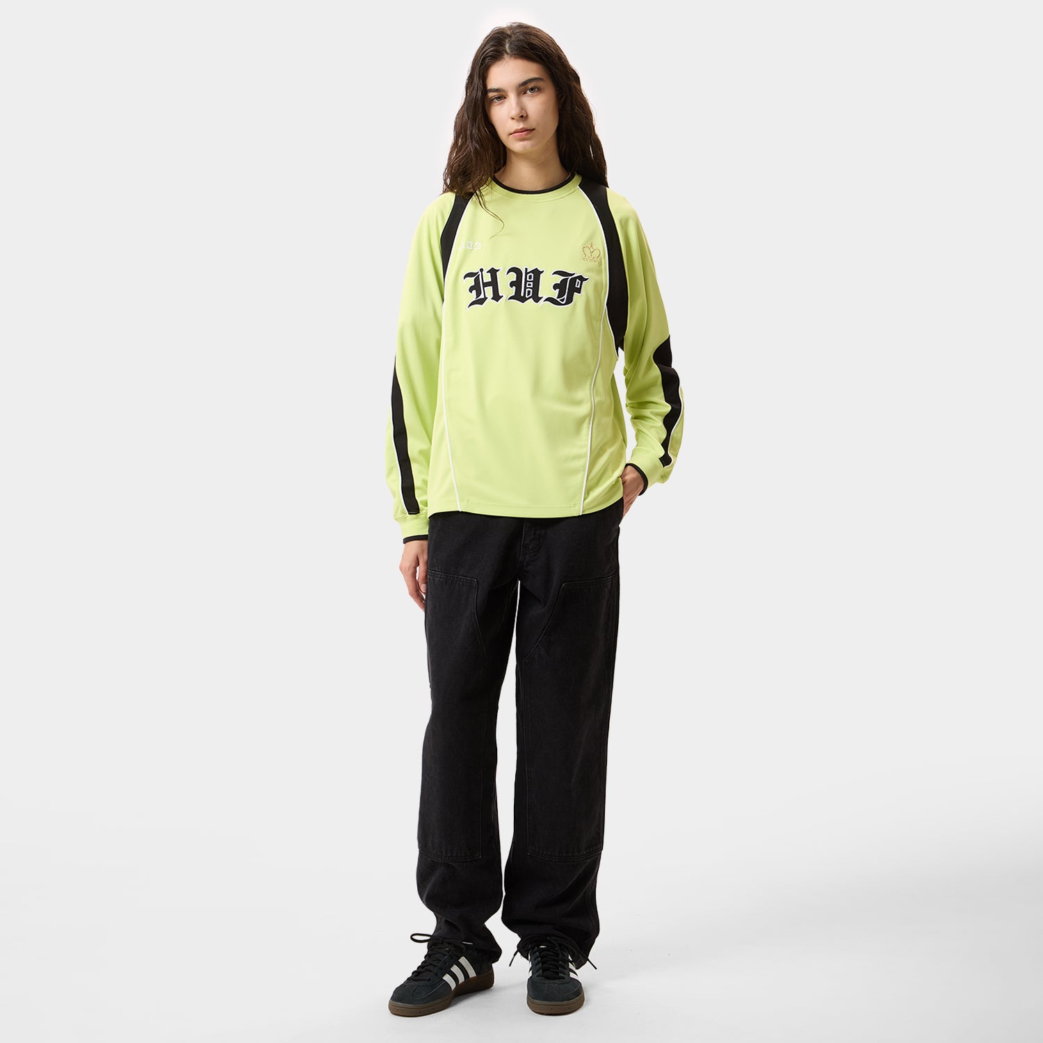 HUF (ハフ) Worldwide JP /TOPS & SHIRTS（トップス&シャツ）/ HARD LUXE JERSEY LS CREW商品 / COFFEE