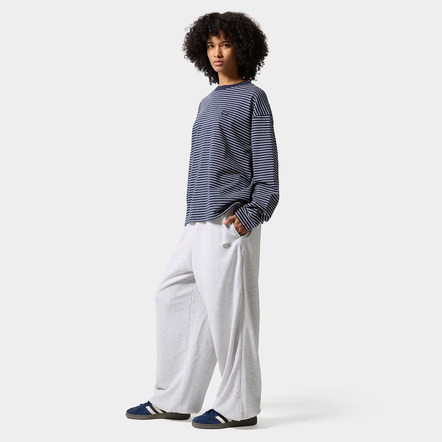 HUF (ハフ) Worldwide JP /TOPS & SHIRTS（トップス&シャツ）/ AIR FLOW LS BORDER CREW商品 / NAVY