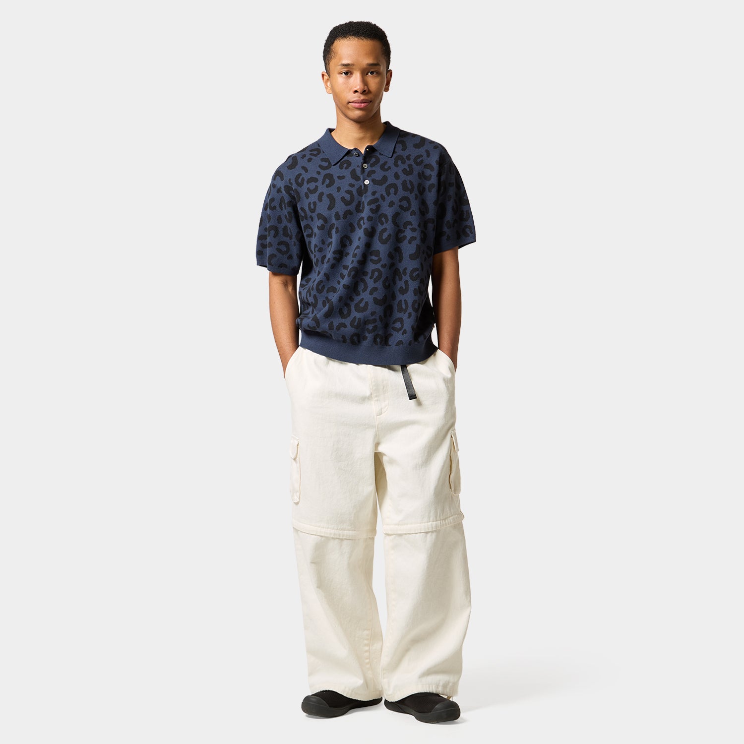 huf CO-OP CHUNKY CHEETAH KNIT POLO｜TOPS & SHIRTS（トップス&シャツ