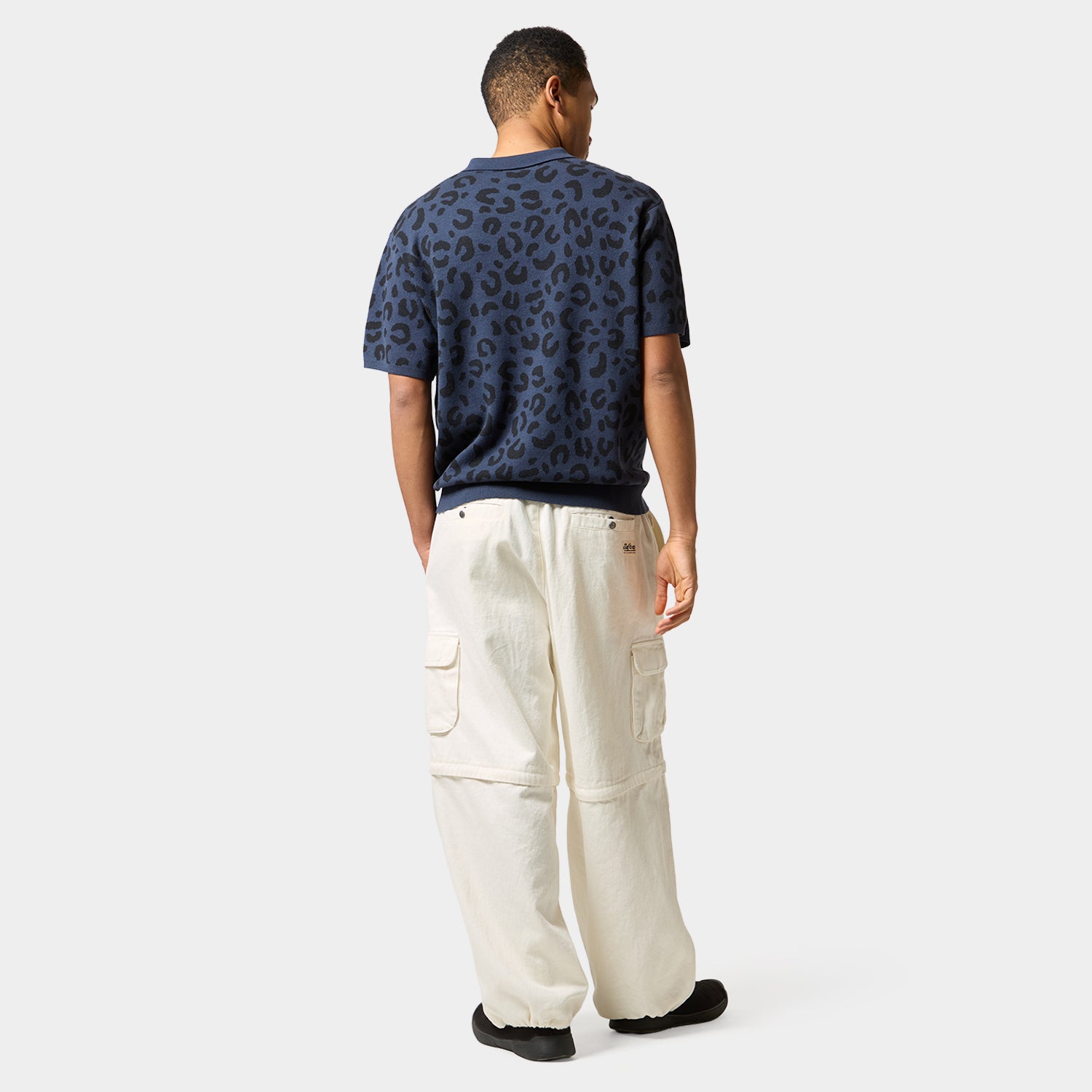 HUF (ハフ) Worldwide JP /TOPS & SHIRTS（トップス&シャツ）/ huf CO-OP CHUNKY CHEETAH KNIT POLO商品 / NAVY