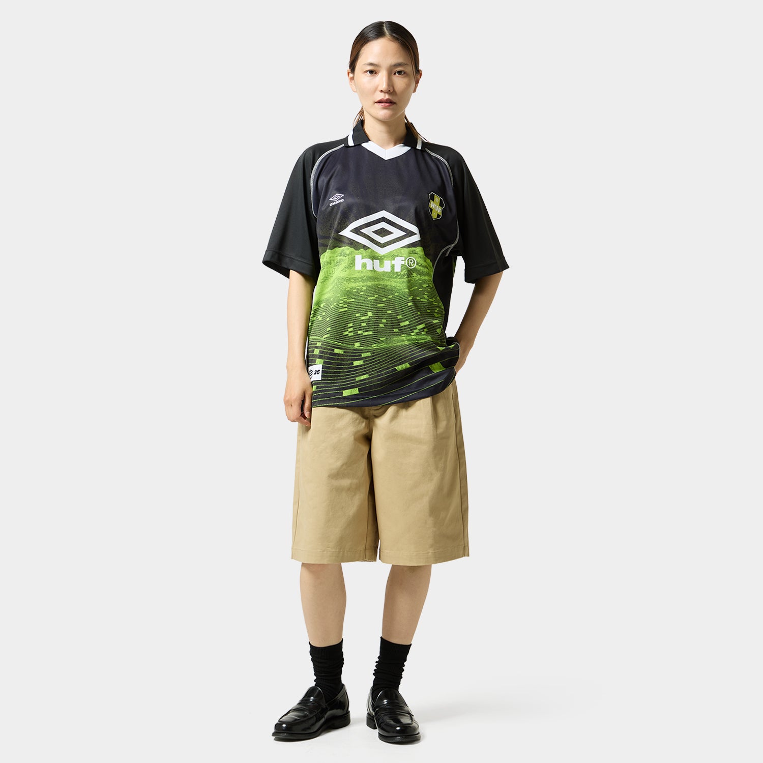 HUF (ハフ) Worldwide JP /TOPS & SHIRTS（トップス&シャツ）/ HUF X UMBRO LANDSCAPE JERSEY商品 / GREEN