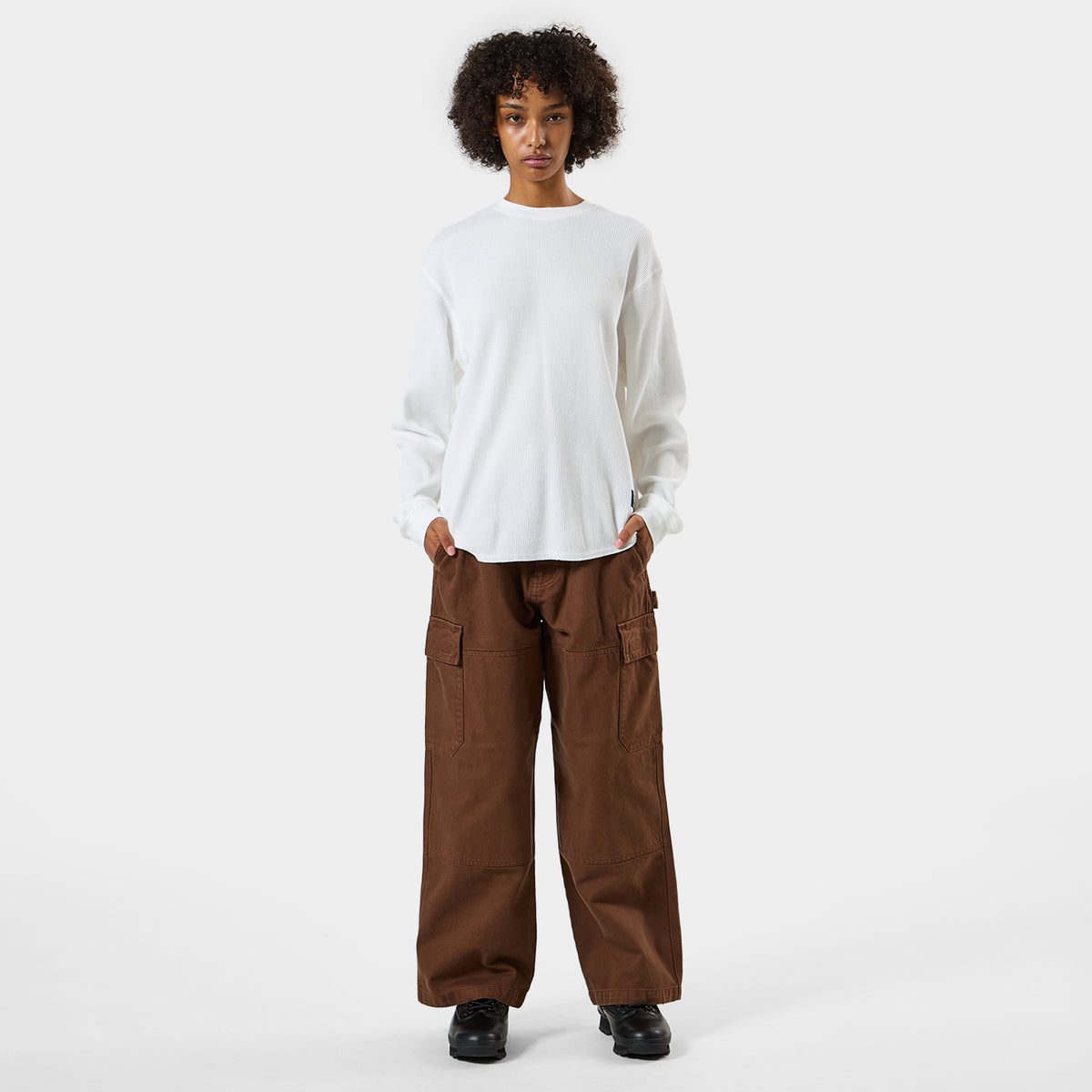 HUF (ハフ) Worldwide JP /TOPS & SHIRTS（トップス&シャツ）/ huf® x Dickies® LOGO THERMAL商品 / WHITE
