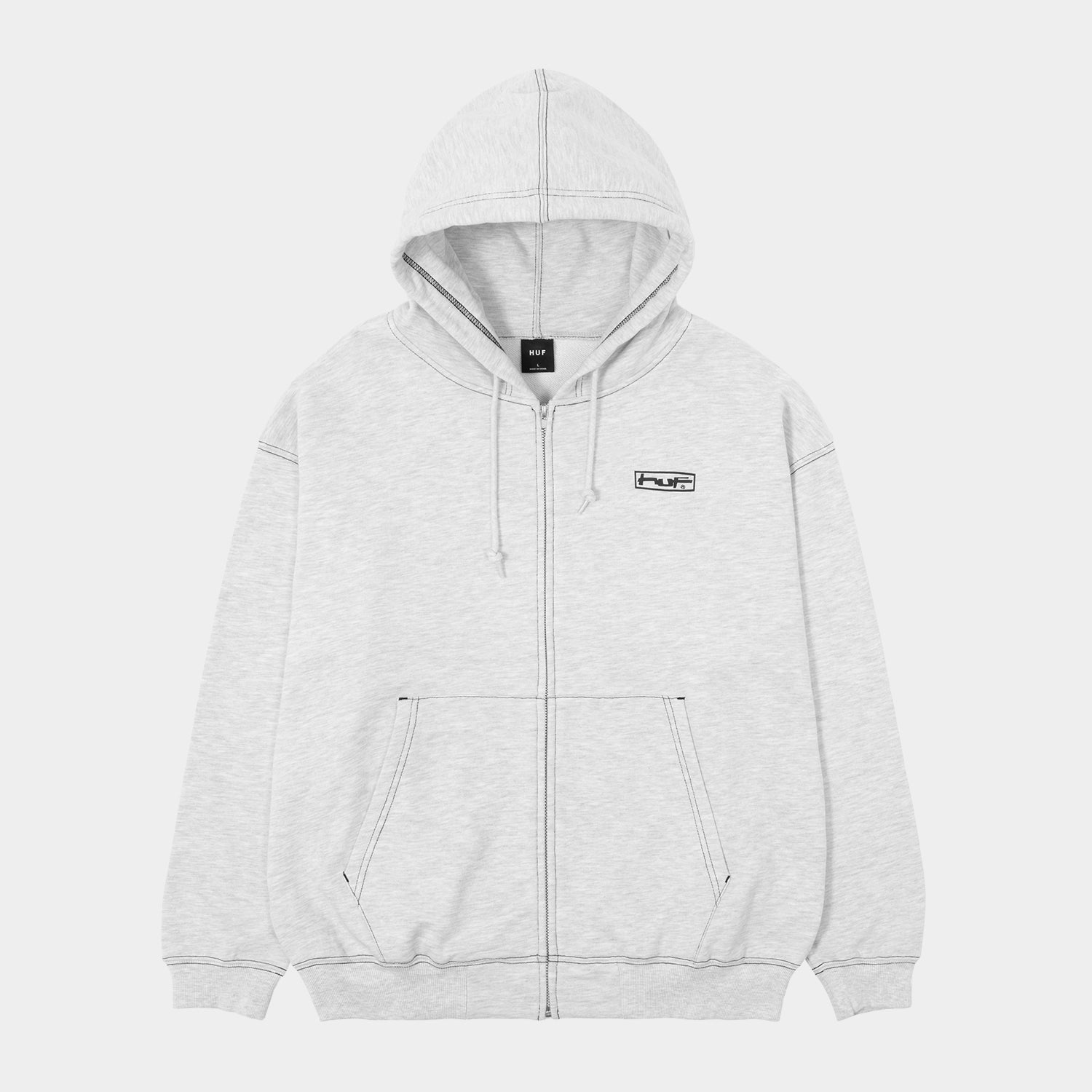 HUF (ハフ) Worldwide JP /HOODIES（パーカー）/ STRETCH FULL ZIP HOODIE商品 / ASH