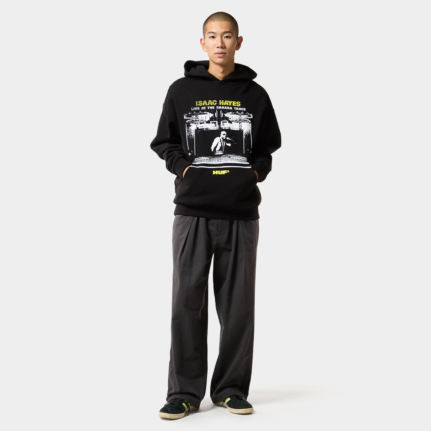 HUF (ハフ) Worldwide JP /HOODIES（パーカー）/ HUF X ISAAC HAYES TAHOE HEAVYWEIGHT HOODIE商品 / BLACK