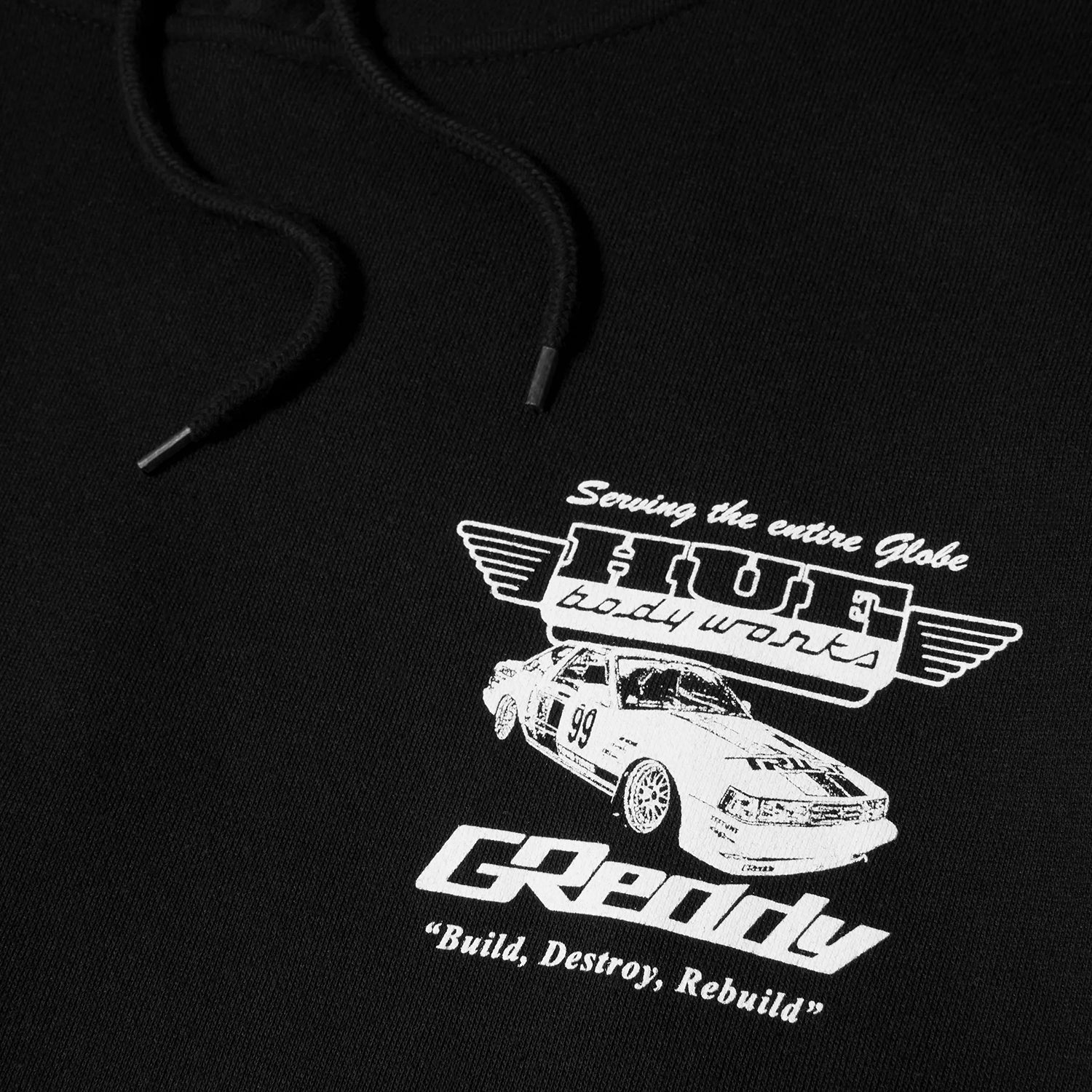 HUF (ハフ) Worldwide JP /HOODIES（パーカー）/ HUF X GREDDY BODY WORKS HOODIE商品 / BLACK