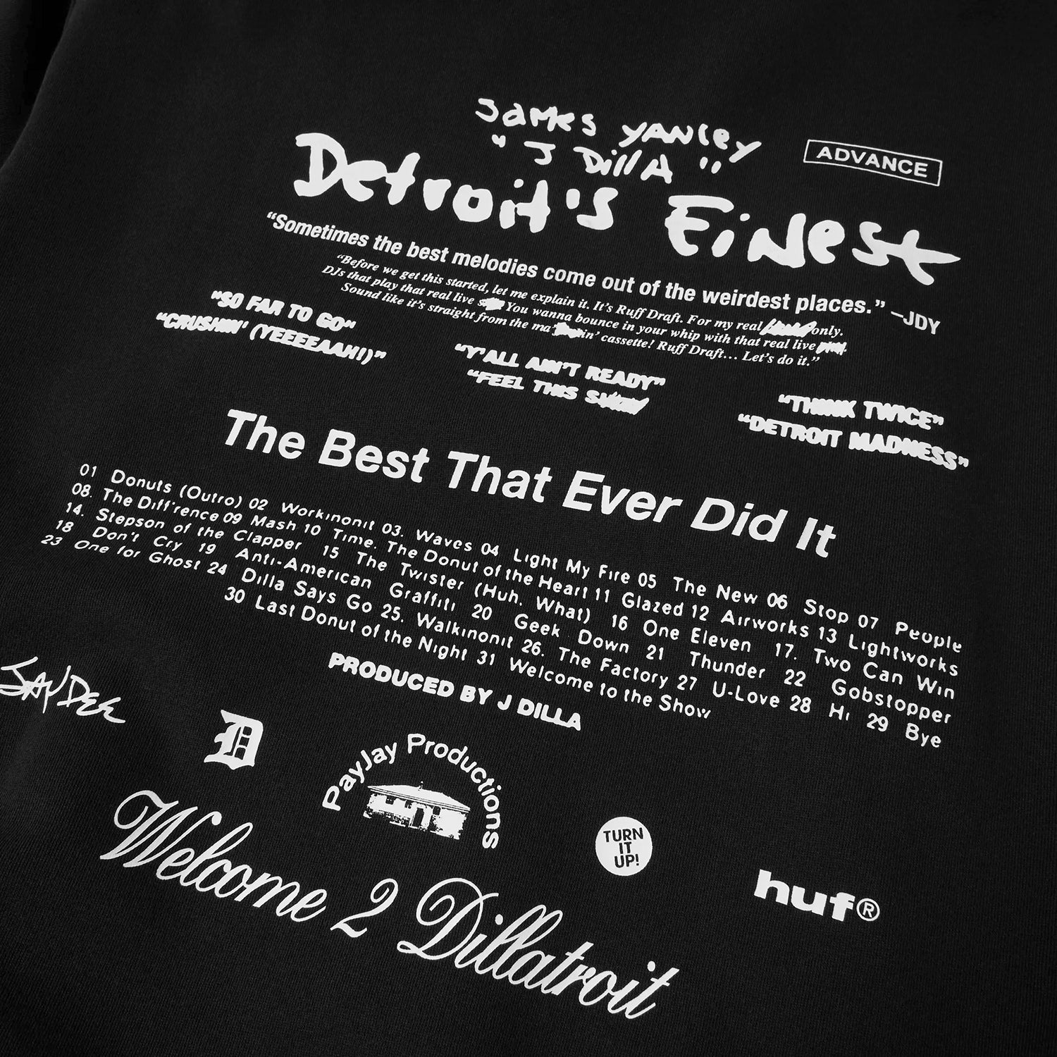 HUF X J DILLA DIGGIN PO WASHED HOODIE｜HOODIES（パーカー）｜【公式