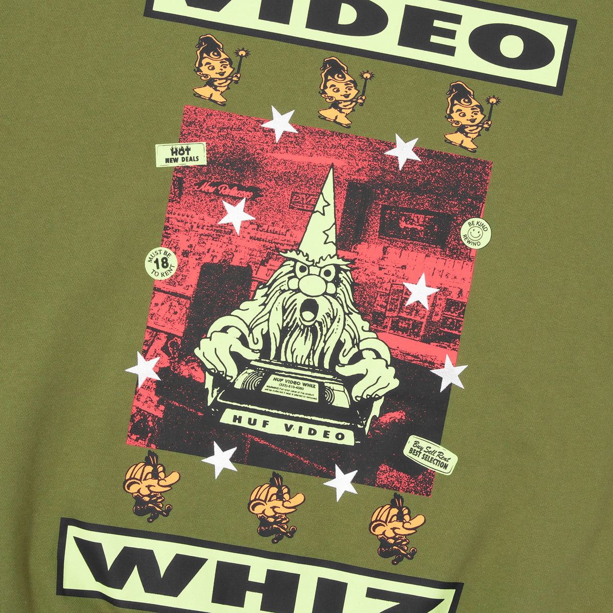 HUF (ハフ) Worldwide JP /HOODIES（パーカー）/ VIDEO GENIE HOODIE商品 / OLIVE