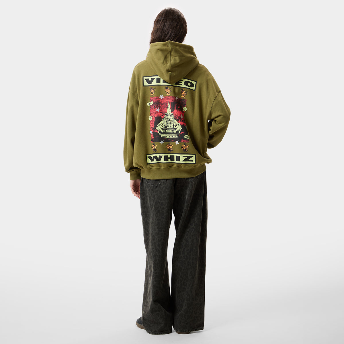 HUF (ハフ) Worldwide JP /HOODIES（パーカー）/ VIDEO GENIE HOODIE商品 / OLIVE