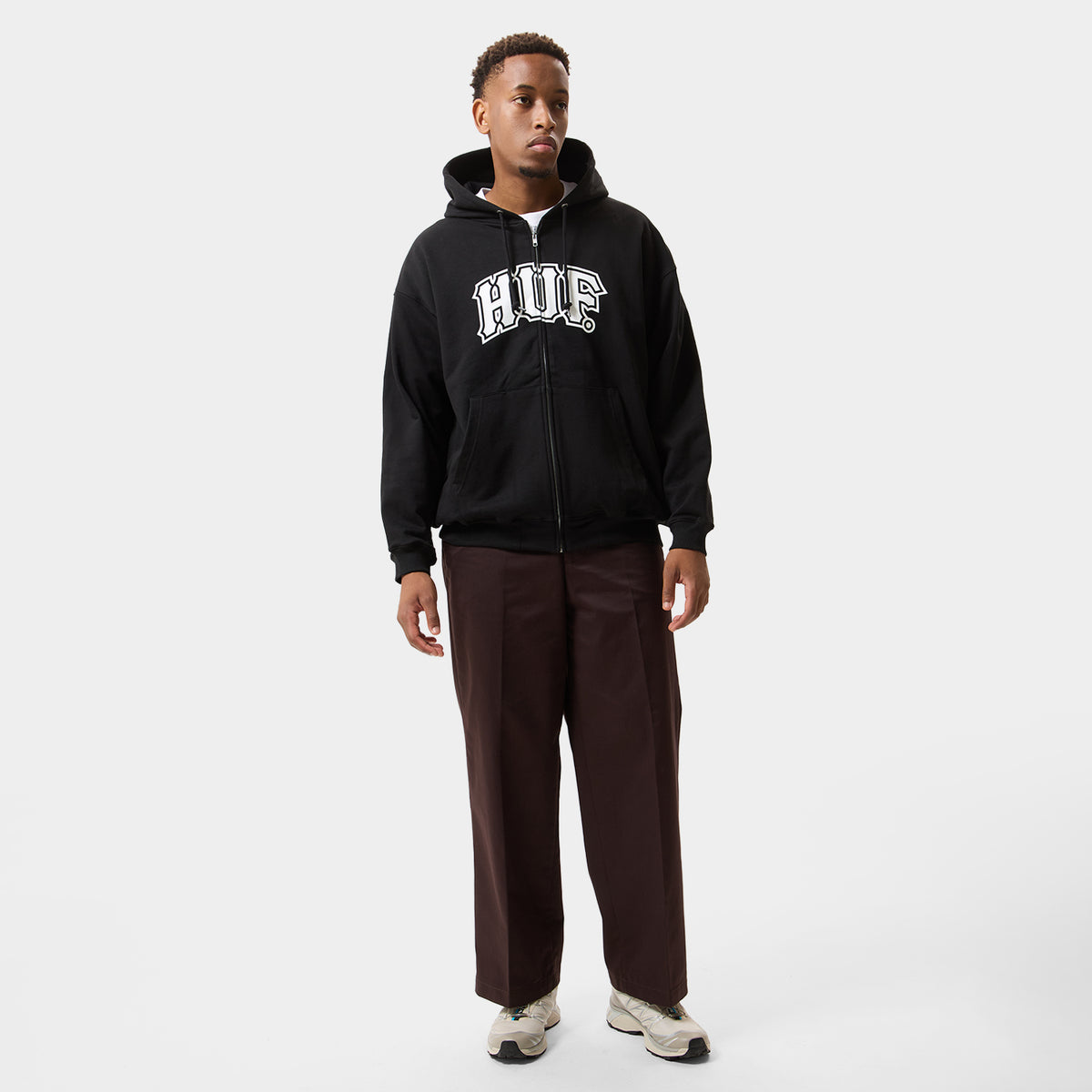 HUF (ハフ) Worldwide JP /HOODIES（パーカー）/ CLASSIC ARCH FULL ZIP HOODIE商品 / ASH GREY