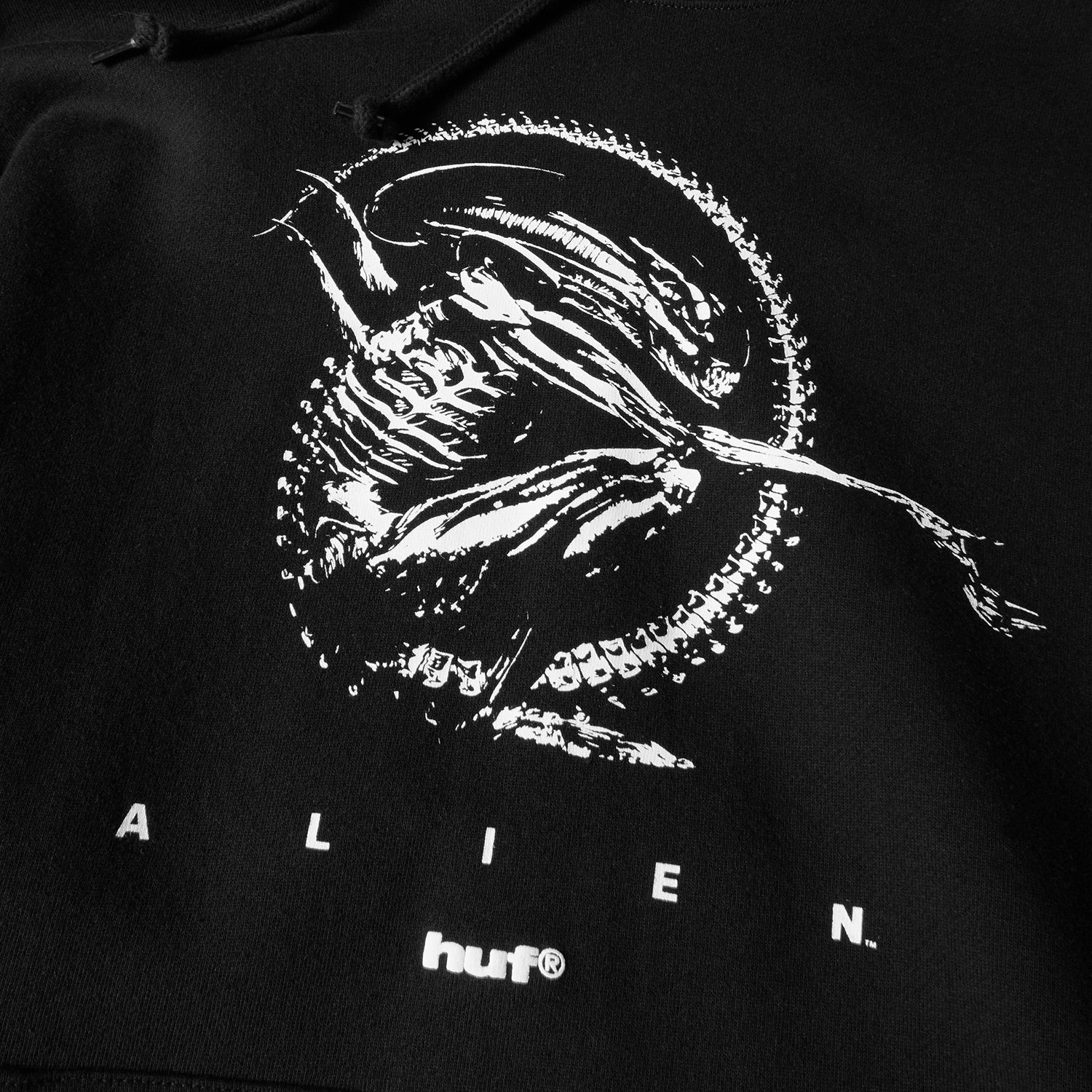 HUF (ハフ) Worldwide JP /HOODIES（パーカー）/ HUF X ALIENS FOSSILIZED HOODIE商品 / BLACK