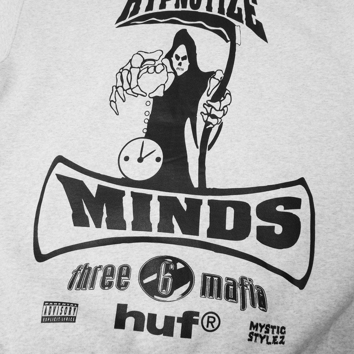 HUF (ハフ) Worldwide JP /HOODIES（パーカー）/ huf® X THREE 6 MAFIA MEMPHIS HOODIE商品 / HEATHER GREY