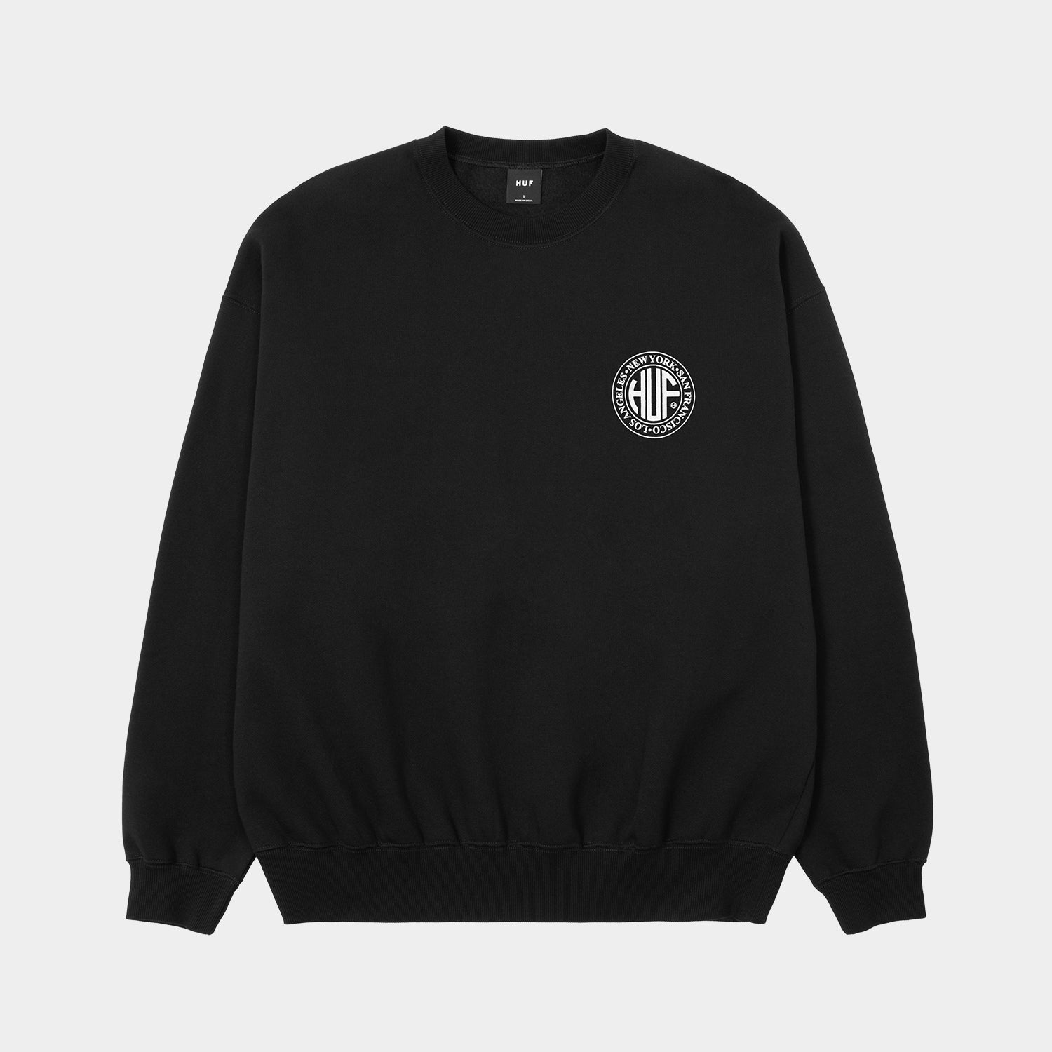 HUF (ハフ) Worldwide JP /SWEATSHIRTS（スウェットシャツ）/ REGIONAL CREWNECK商品 / BLACK