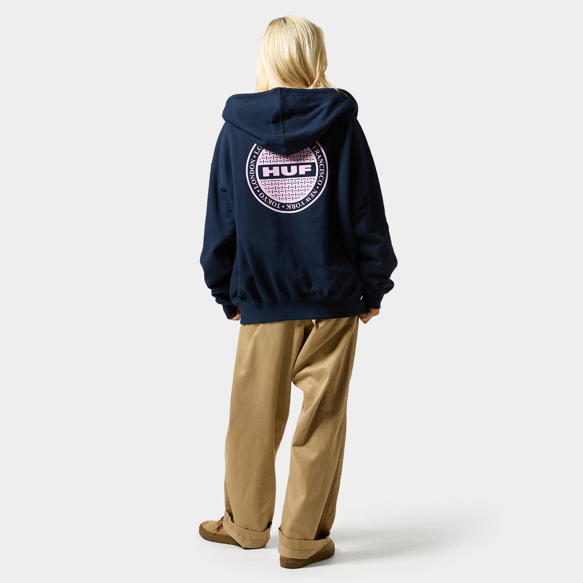 HUF (ハフ) Worldwide JP /HOODIES（パーカー）/ MANHOLE FULL ZIP HOODIE商品 / ASH GREY