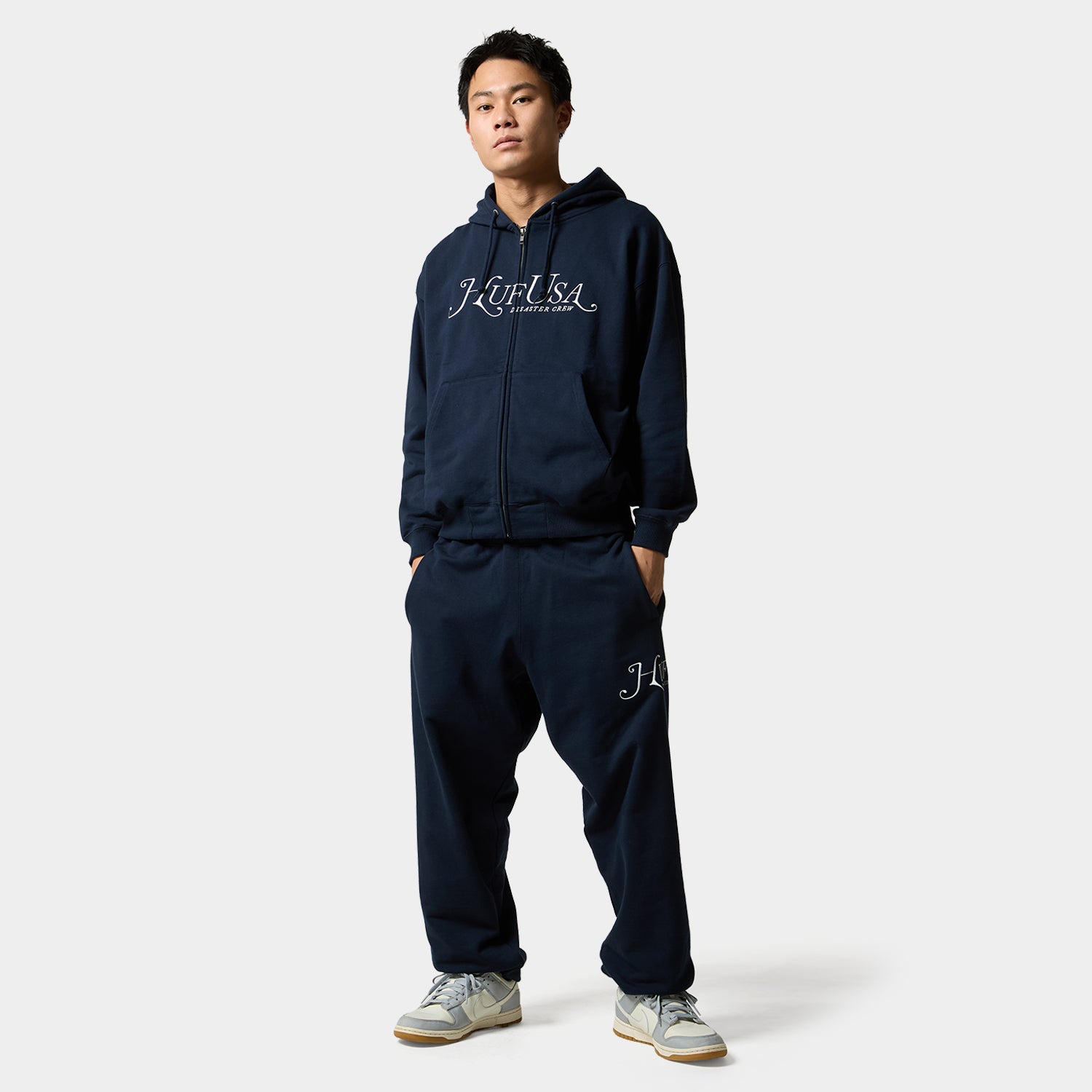 HUF (ハフ) Worldwide JP /HOODIES（パーカー）/ MANHATTAN FULL ZIP HOODIE商品 / ASH GREY