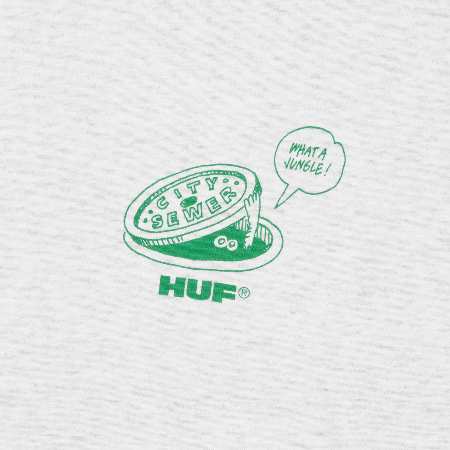 HUF (ハフ) Worldwide JP /SWEATSHIRTS（スウェットシャツ）/ WHAT A JUNGLE CREW商品 / ASH GREY