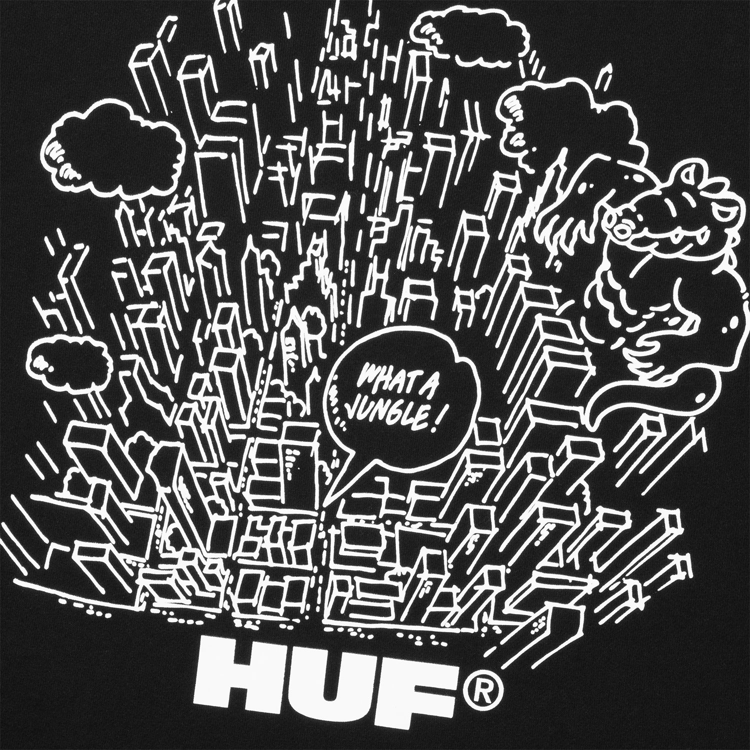 HUF (ハフ) Worldwide JP /SWEATSHIRTS（スウェットシャツ）/ WHAT A JUNGLE CREW商品 / ASH GREY