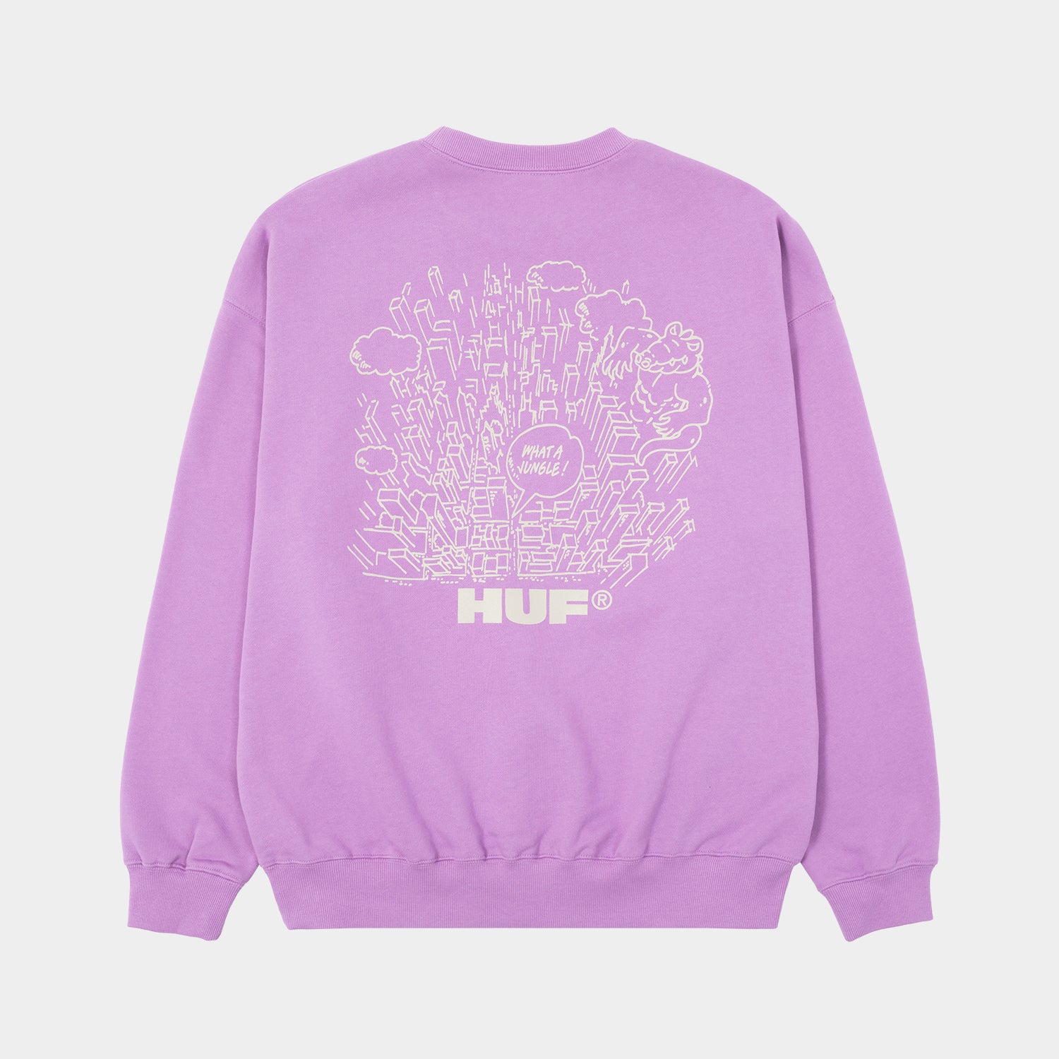 HUF (ハフ) Worldwide JP /SWEATSHIRTS（スウェットシャツ）/ WHAT A JUNGLE CREW商品 / ASH GREY