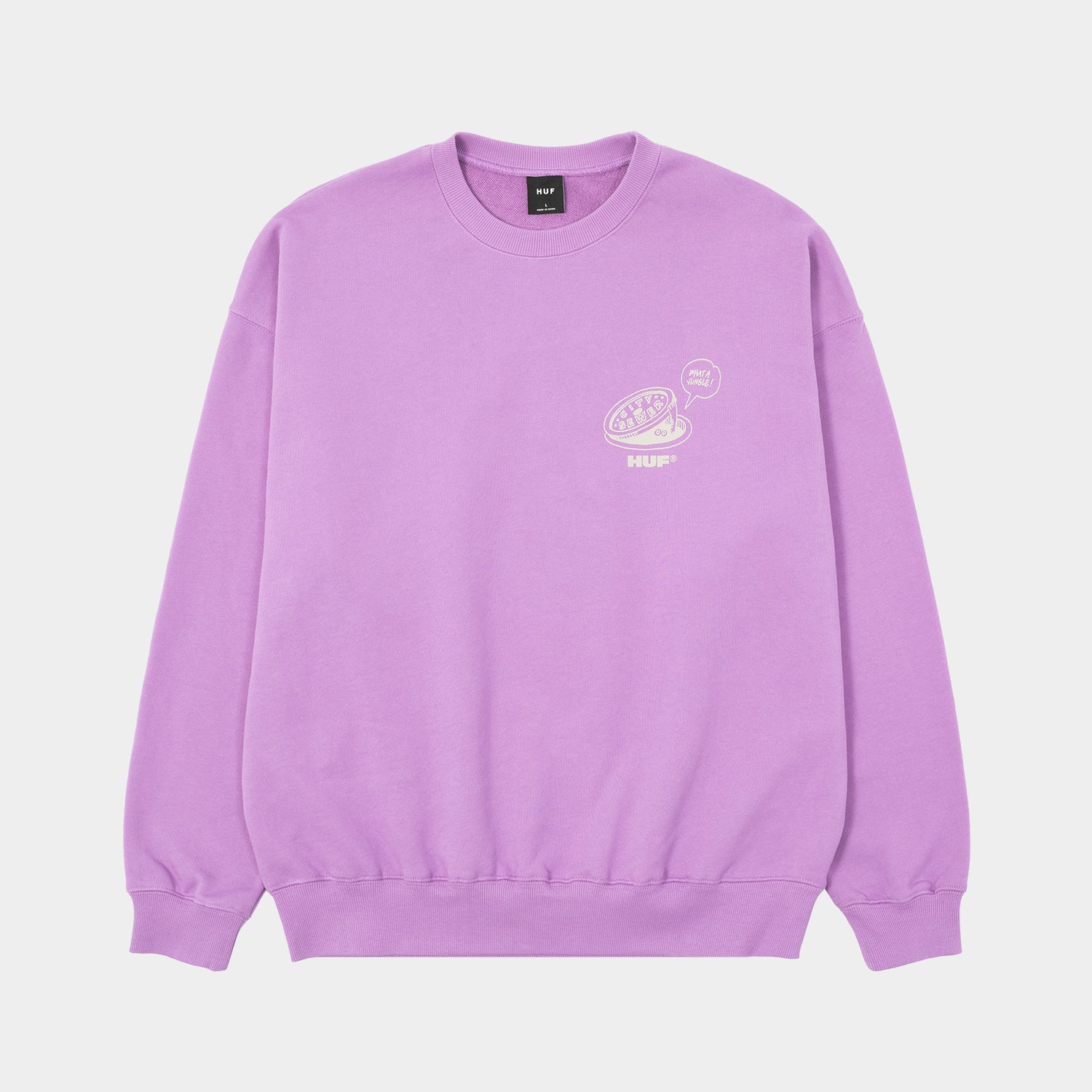 HUF (ハフ) Worldwide JP /SWEATSHIRTS（スウェットシャツ）/ WHAT A JUNGLE CREW商品 / ASH GREY