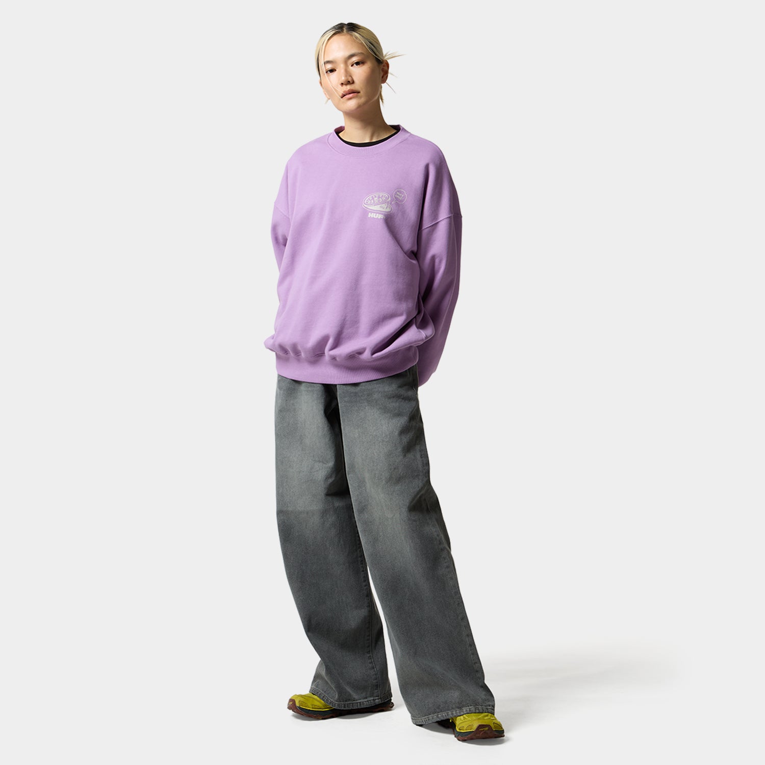 HUF (ハフ) Worldwide JP /SWEATSHIRTS（スウェットシャツ）/ WHAT A JUNGLE CREW商品 / ASH GREY