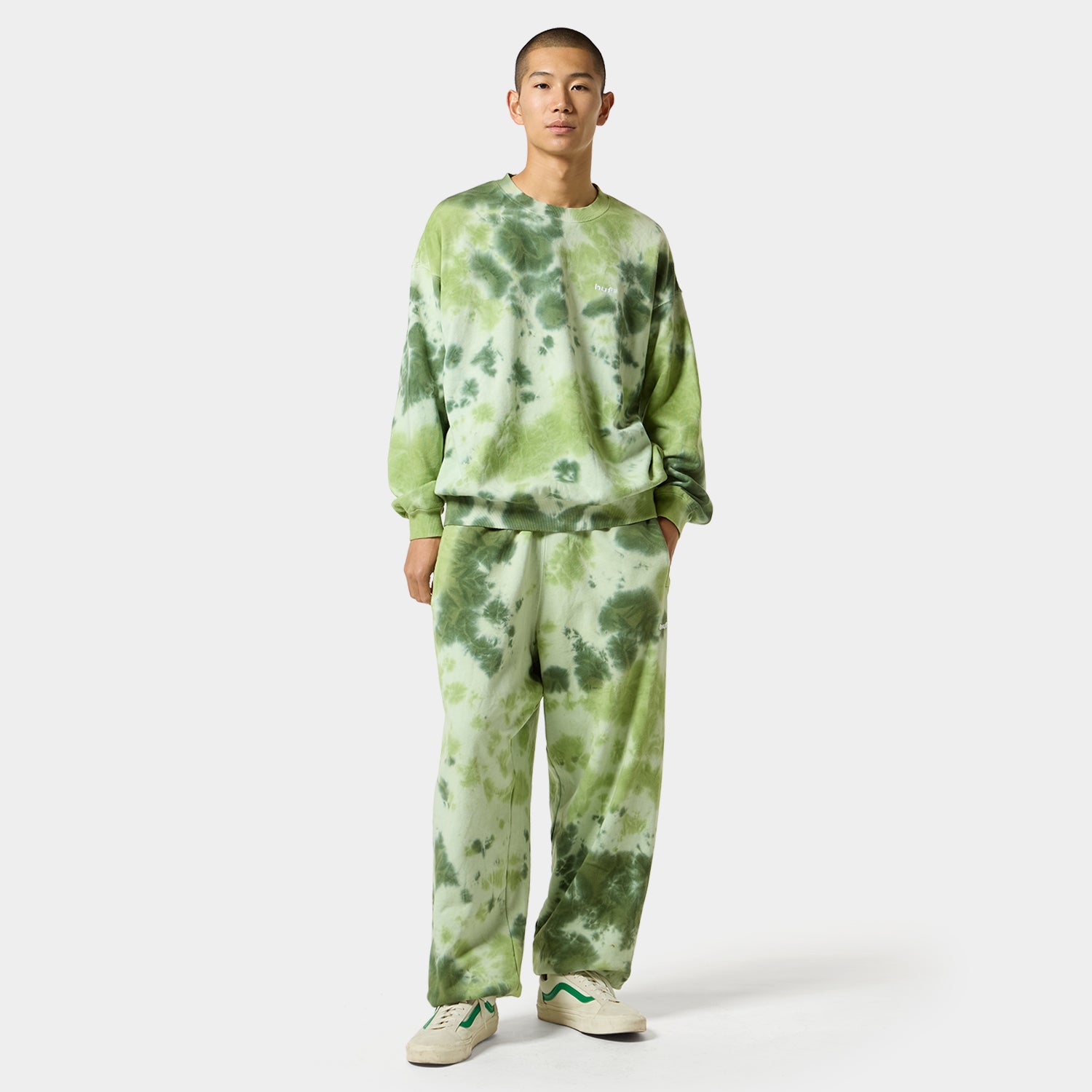 HUF (ハフ) Worldwide JP /PANTS（パンツ）/ TIE DYE 89 LOGO FLEECE PANT商品 / GREEN