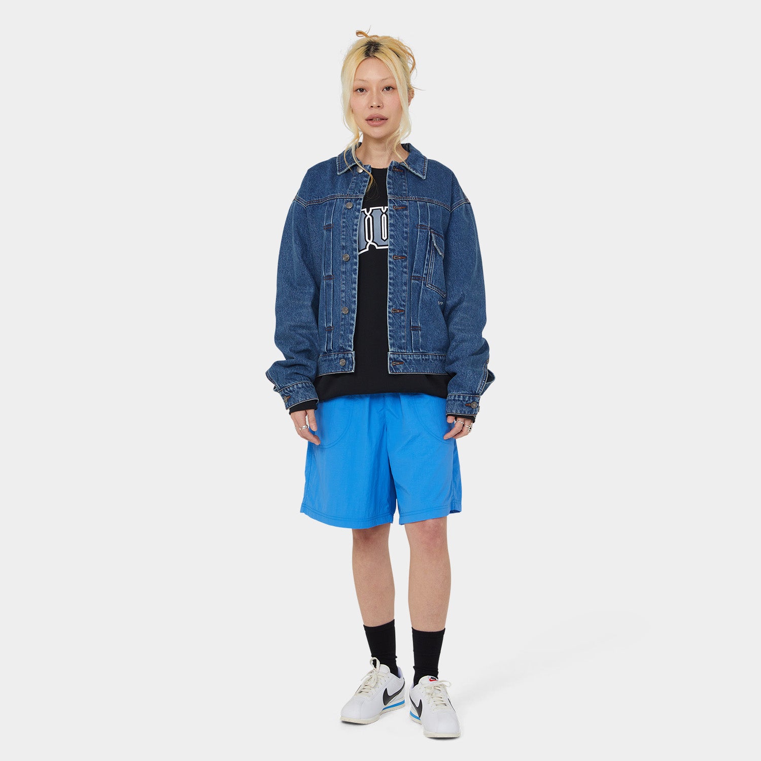 HUF (ハフ) Worldwide JP /SHORTS（ショーツ）/ 89 CONTRAST EASY SHORT商品 / BLACK