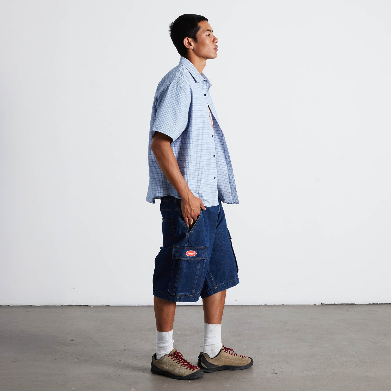HUF (ハフ) Worldwide JP /SHORTS（ショーツ）/ OVAL DENIM CARGO SHORT商品 / INDIGO