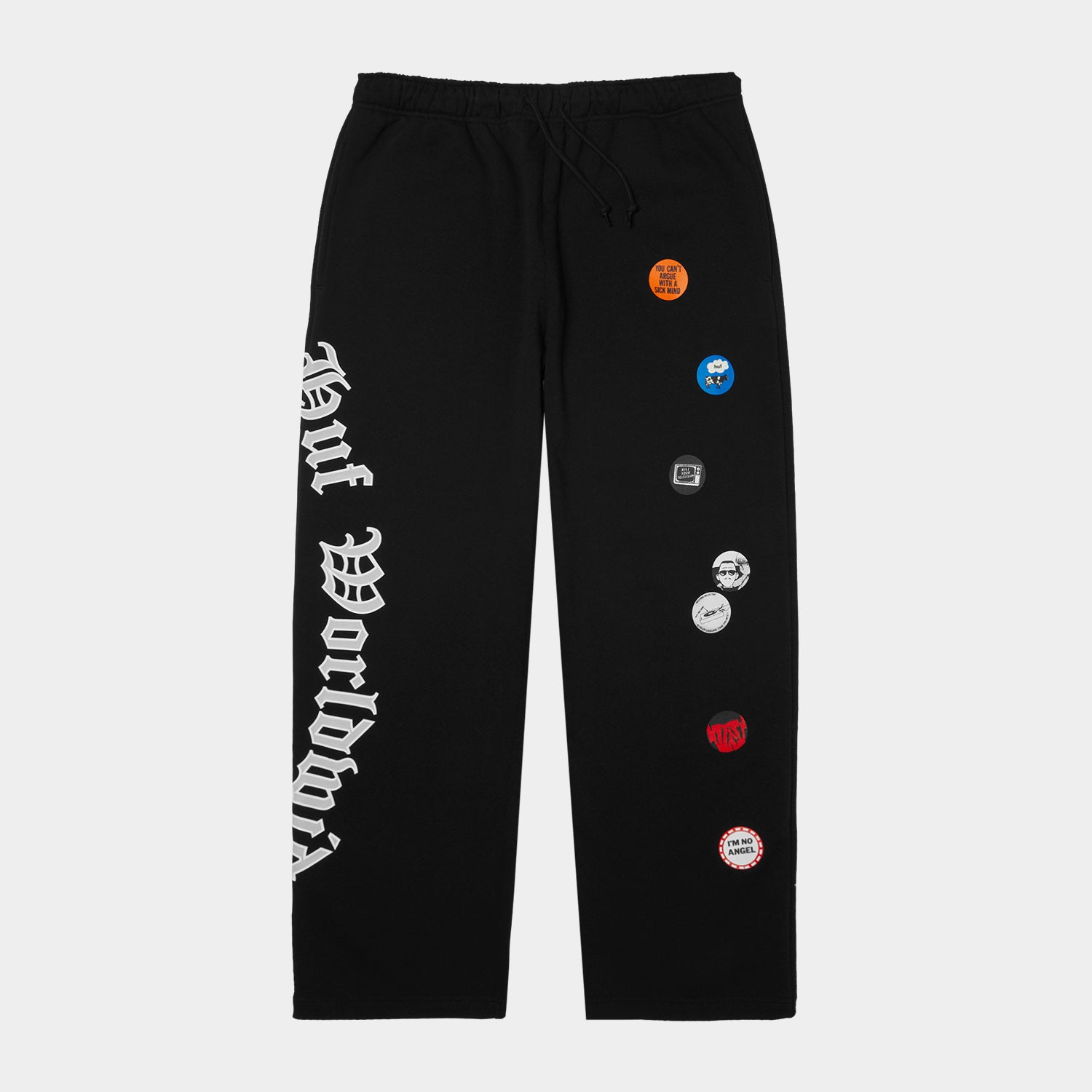HUF (ハフ) Worldwide JP /PANTS（パンツ）/ OLYMPIA OPEN HEM SWEATPANT商品 / BLACK