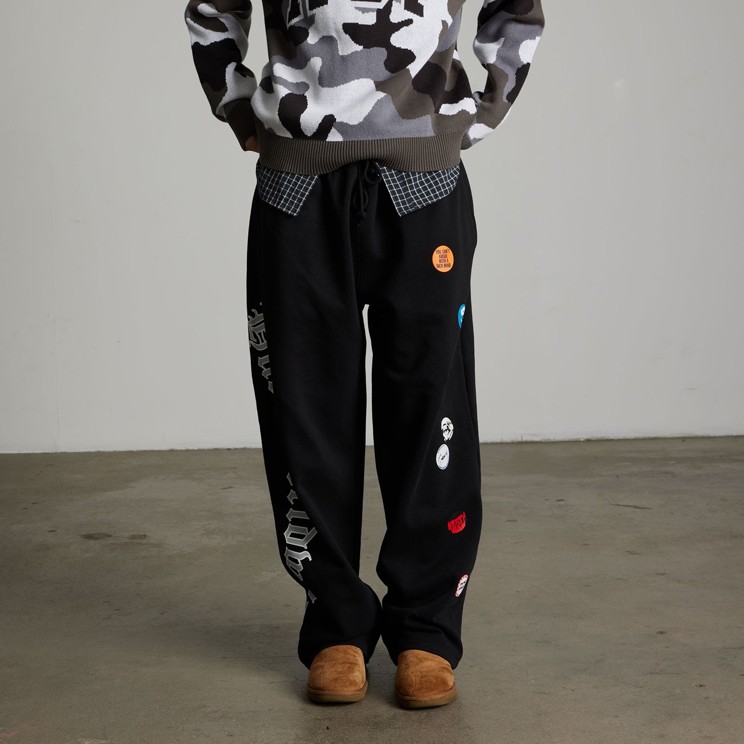 HUF (ハフ) Worldwide JP /PANTS（パンツ）/ OLYMPIA OPEN HEM SWEATPANT商品 / BLACK