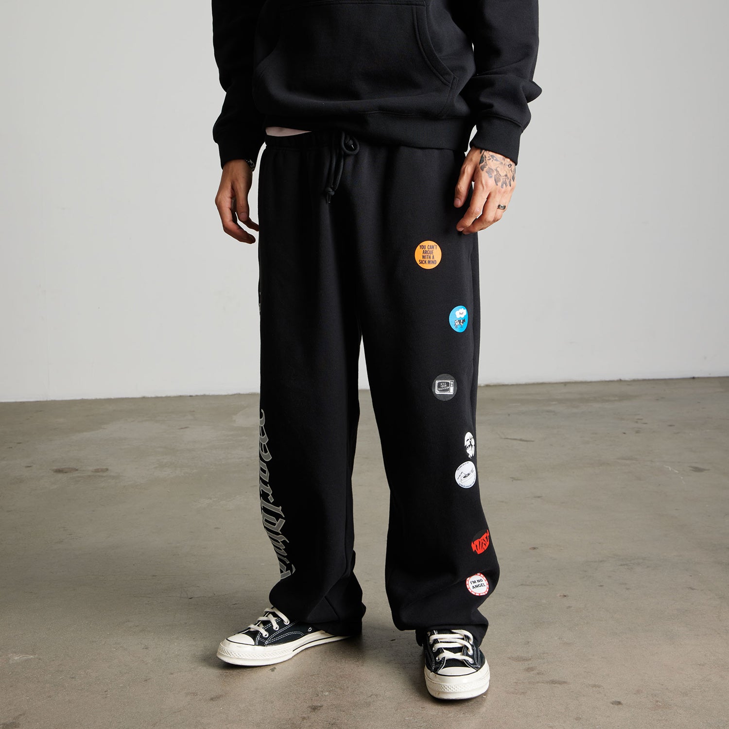 HUF (ハフ) Worldwide JP /PANTS（パンツ）/ OLYMPIA OPEN HEM SWEATPANT商品 / BLACK