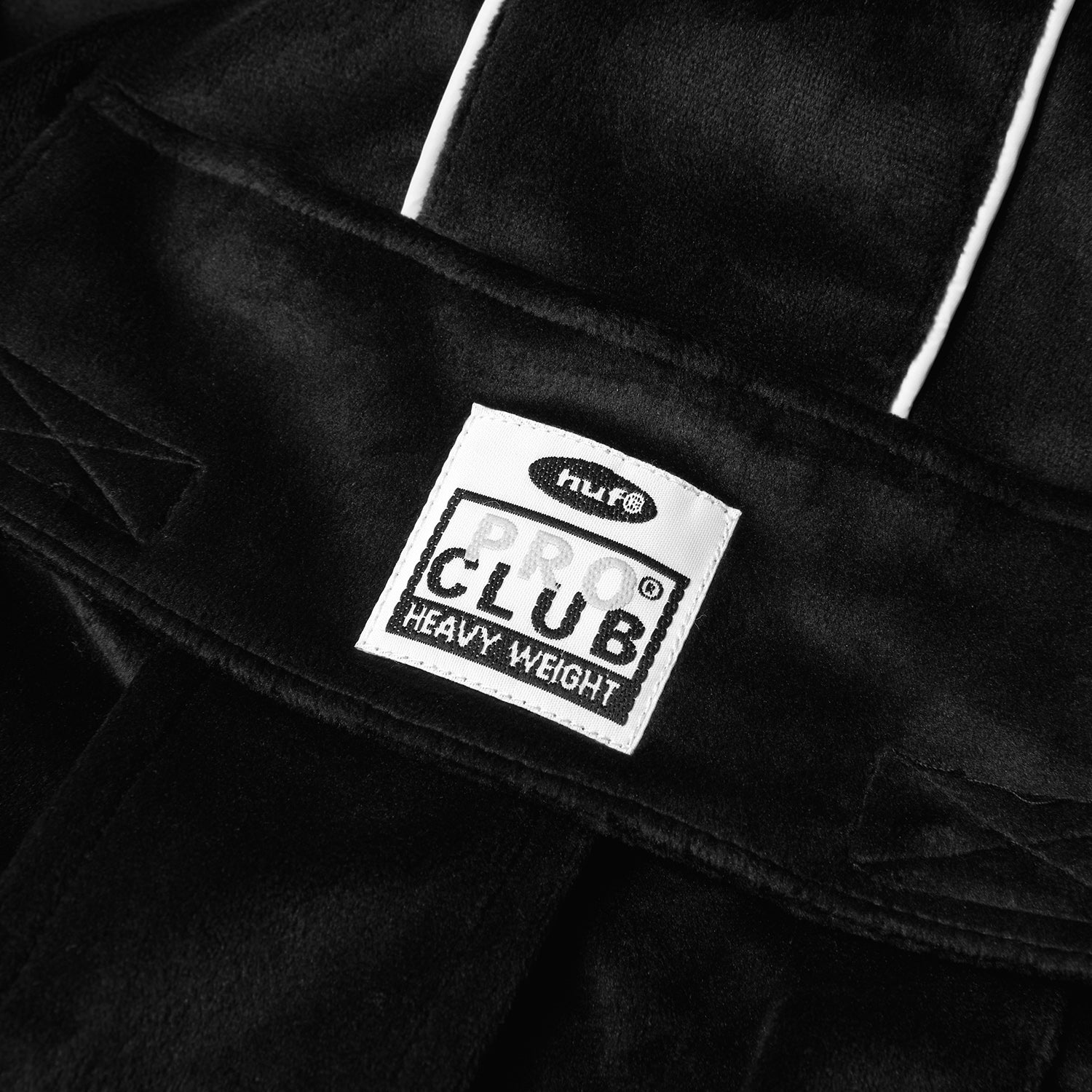 HUF (ハフ) Worldwide JP /PANTS（パンツ）/ HUF X PROCLUB VELOUR CARGO PANT商品 / BLACK