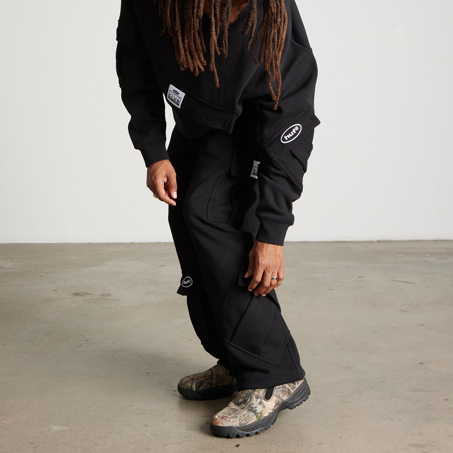 HUF (ハフ) Worldwide JP /PANTS（パンツ）/ HUF X PROCLUB MULTI POCKET PANT商品 / BLACK