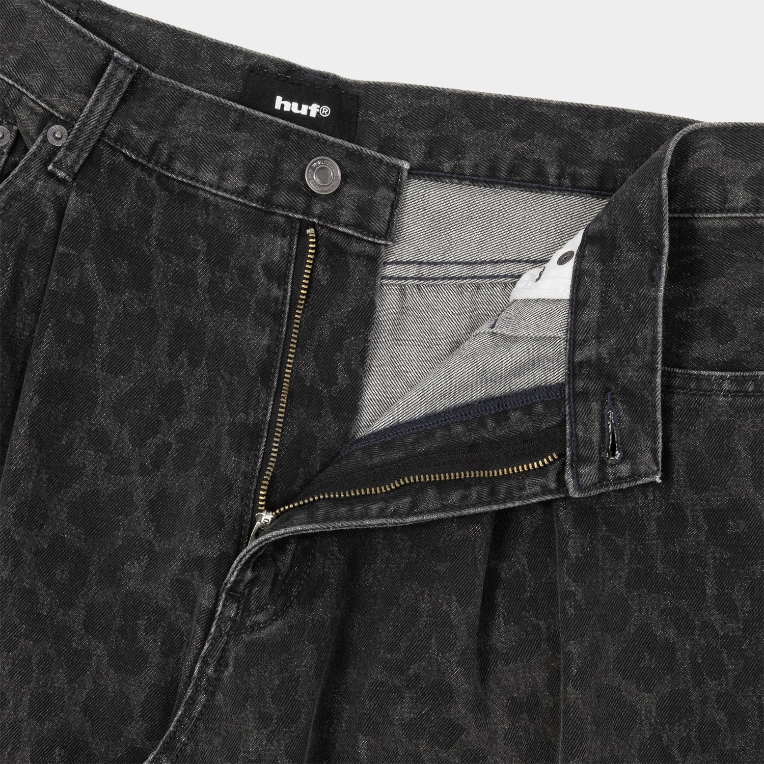 HUF (ハフ) Worldwide JP /PANTS（パンツ）/ LEOPARD WIDE DENIM PANT商品 / BROWN