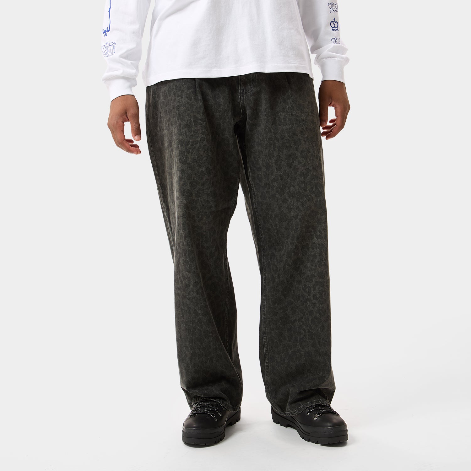 HUF (ハフ) Worldwide JP /PANTS（パンツ）/ LEOPARD WIDE DENIM PANT商品 / BROWN