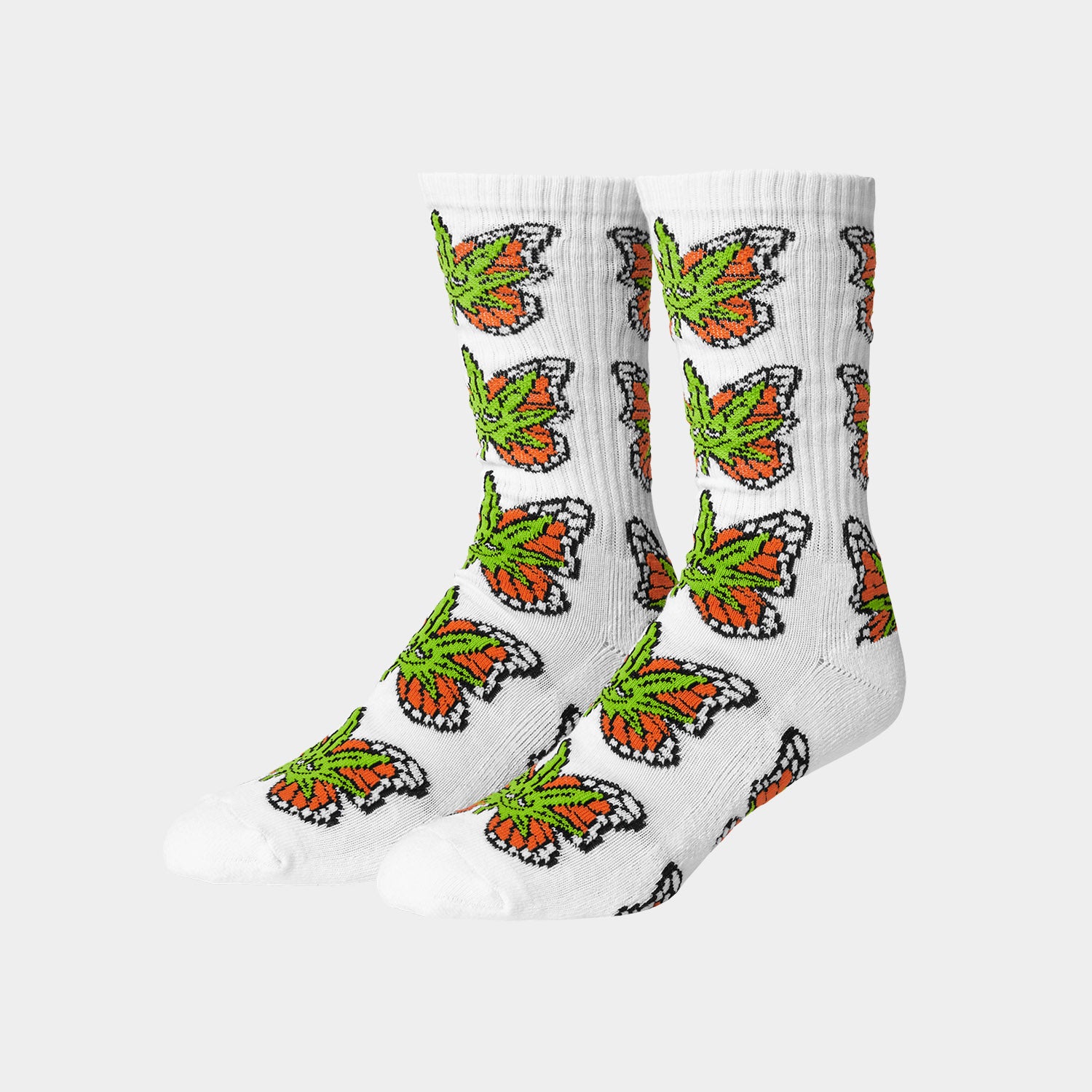 HUF (ハフ) Worldwide JP /SOCKS（ソックス）/ GREEN BUDDERFLY SOCKS商品 / FOREST GREEN