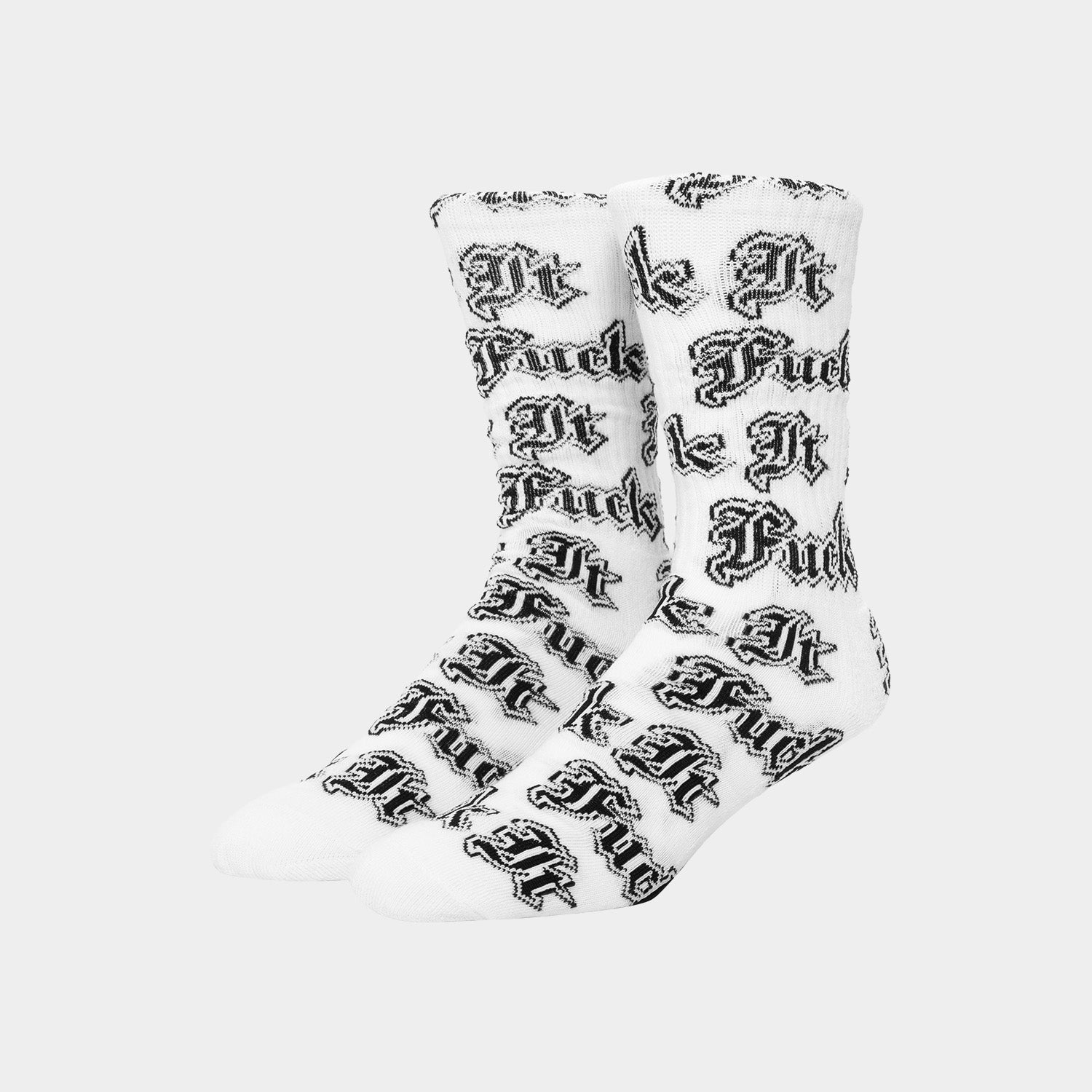 HUF (ハフ) Worldwide JP /SOCKS（ソックス）/ FUCK IT OLD ENGLISH SOCKS商品 / BLACK