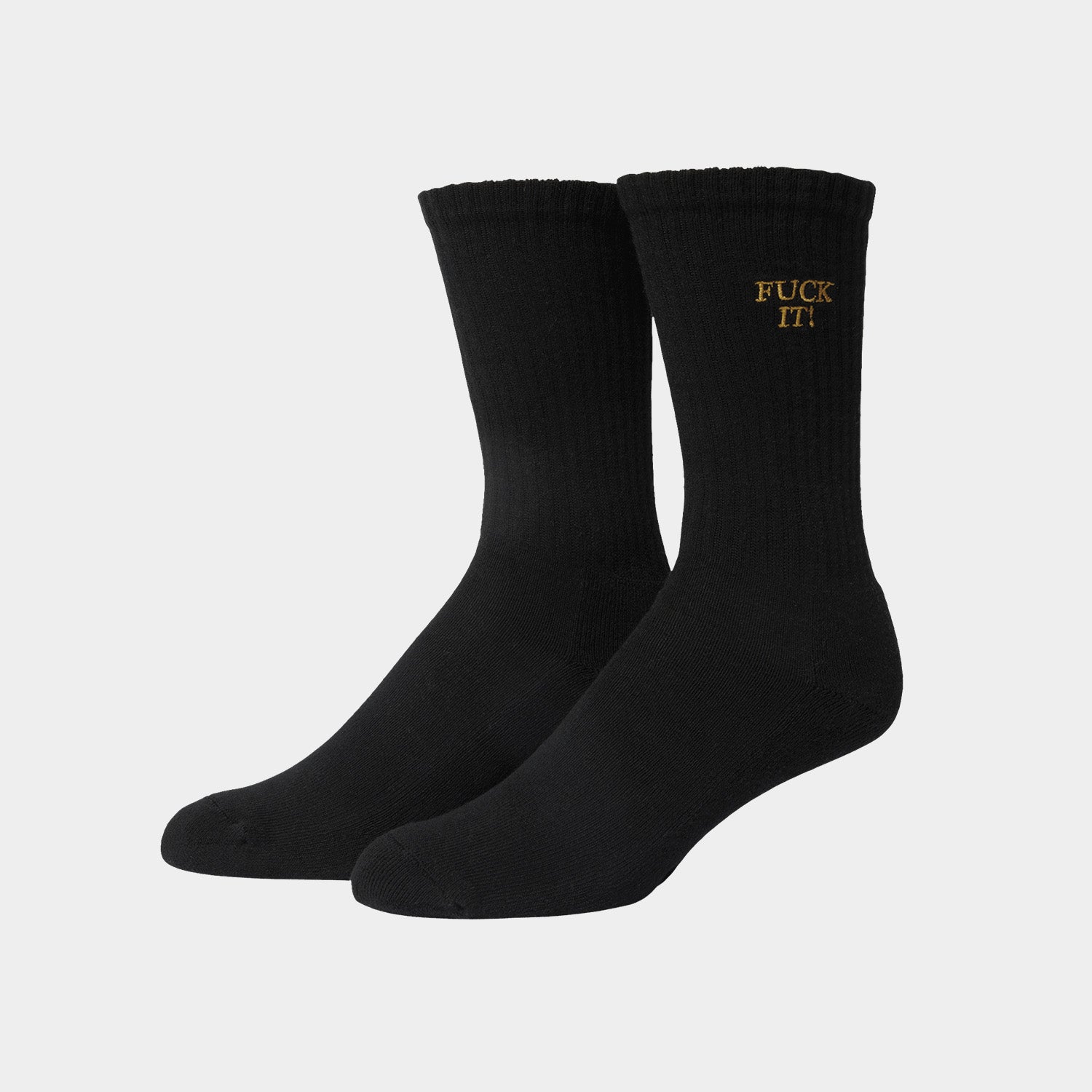 HUF (ハフ) Worldwide JP /SOCKS（ソックス）/ FUCK IT EMBROIDERED SOCKS商品 / BLACK/GOLD
