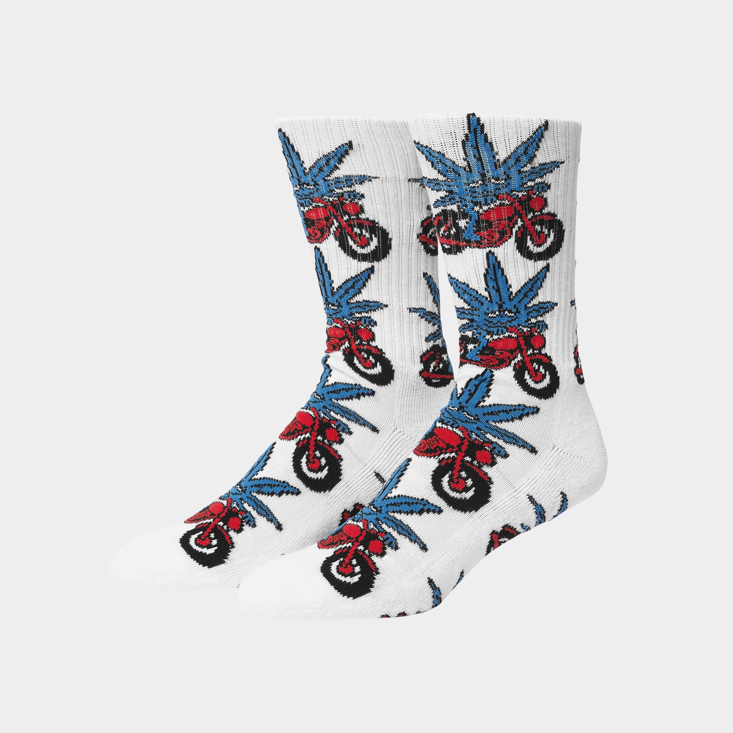 HUF (ハフ) Worldwide JP /SOCKS（ソックス）/ GREEN BUDDY NITRO SOCKS商品 / WHITE