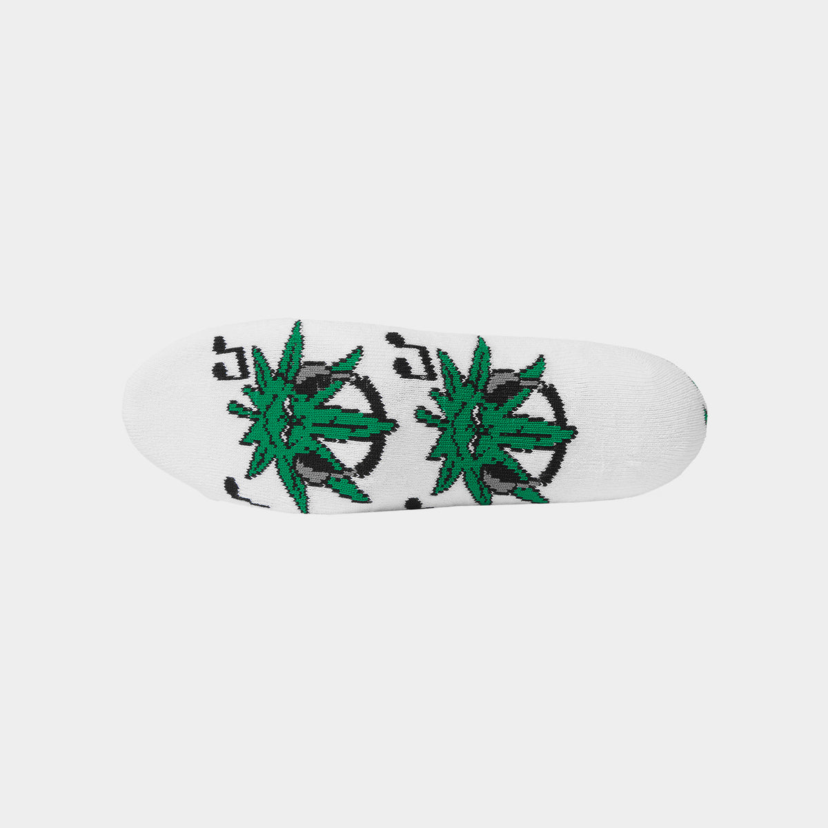 HUF (ハフ) Worldwide JP / SOCKS（ソックス） / GREEN BUDDY EASY LISTENING SOCKS商品 / WHITE