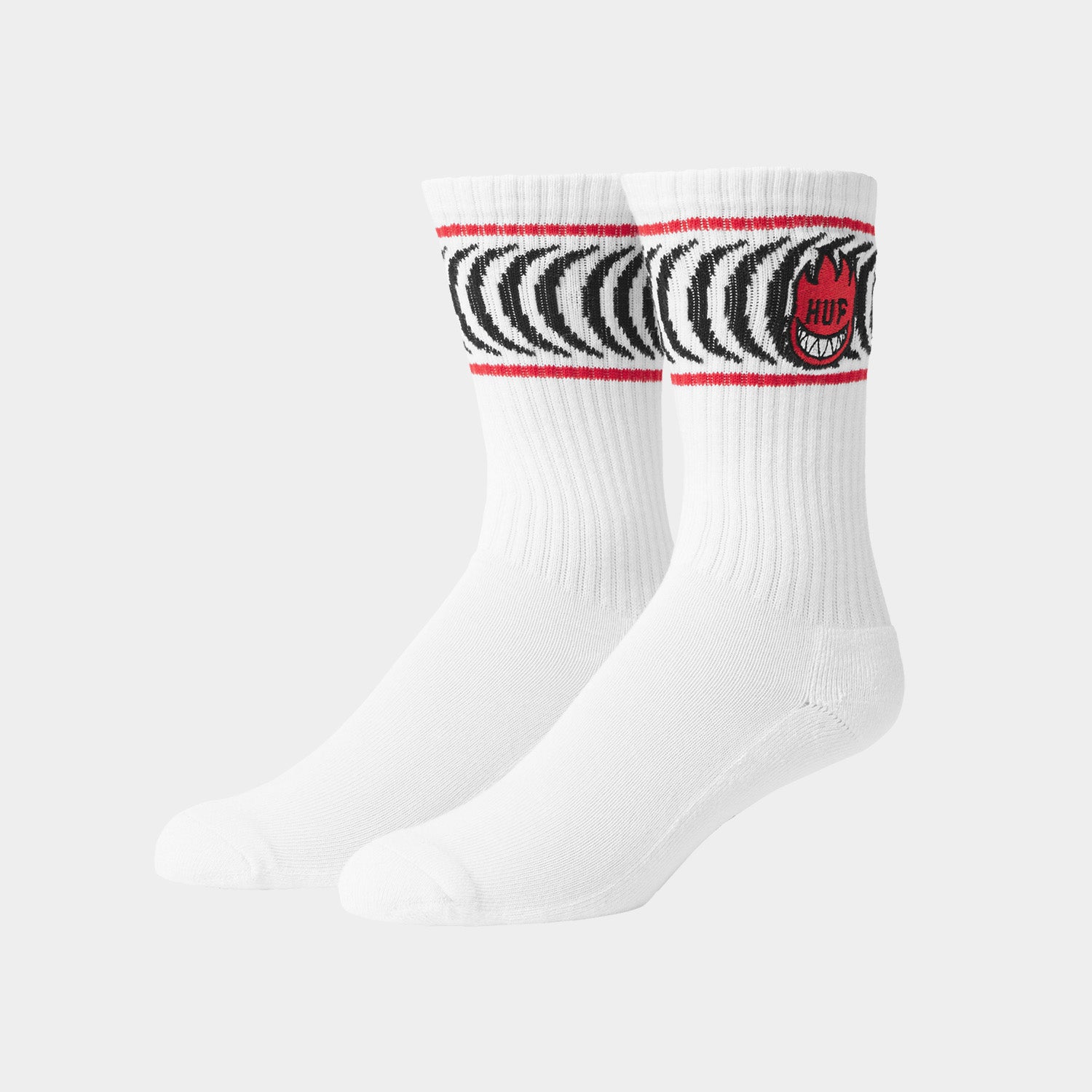 HUF (ハフ) Worldwide JP /SOCKS（ソックス）/ huf X SPITFIRE SPIRAL SOCKS商品 / WHITE
