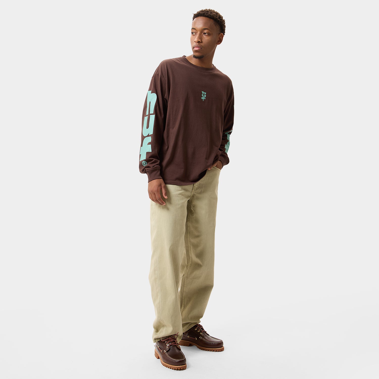 HUF (ハフ) Worldwide JP /T-SHIRTS（Tシャツ）/ MEGABLAST LS TEE商品 / BROWN